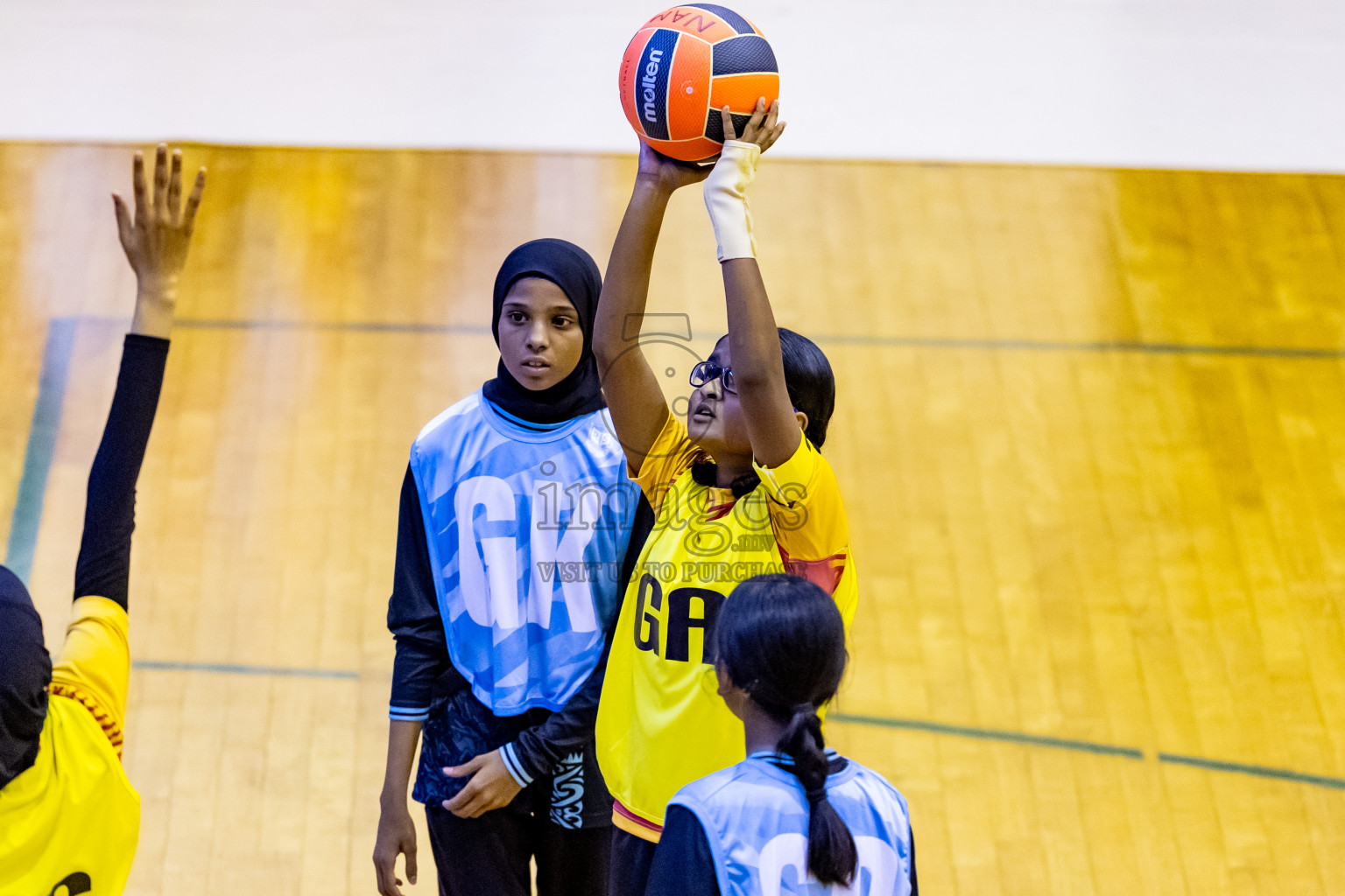 Day 1 of 25th Milo Inter-School Netball Tournament was held in Social Center at Male', Maldives on Thursday, 8th August 2024. Photos: Nausham Waheed / images.mv