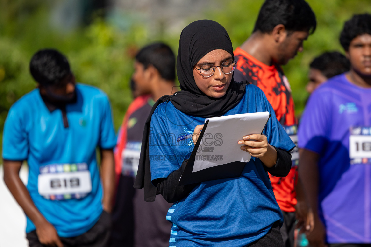 Day 1 of MWSC Interschool Athletics Championships 2024 held in Hulhumale Running Track, Hulhumale, Maldives on Saturday, 9th November 2024. 
Photos by: Ismail Thoriq, Hassan Simah / Images.mv