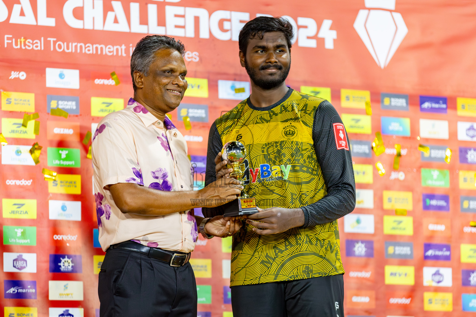 Vilimale VS Maafannu in Zone 8 Group Stage Final on Day 38 of Golden Futsal Challenge 2024 which was held on Friday, 23rd February 2024, in Hulhumale', Maldives 
Photos: Hassan Simah/ images.mv