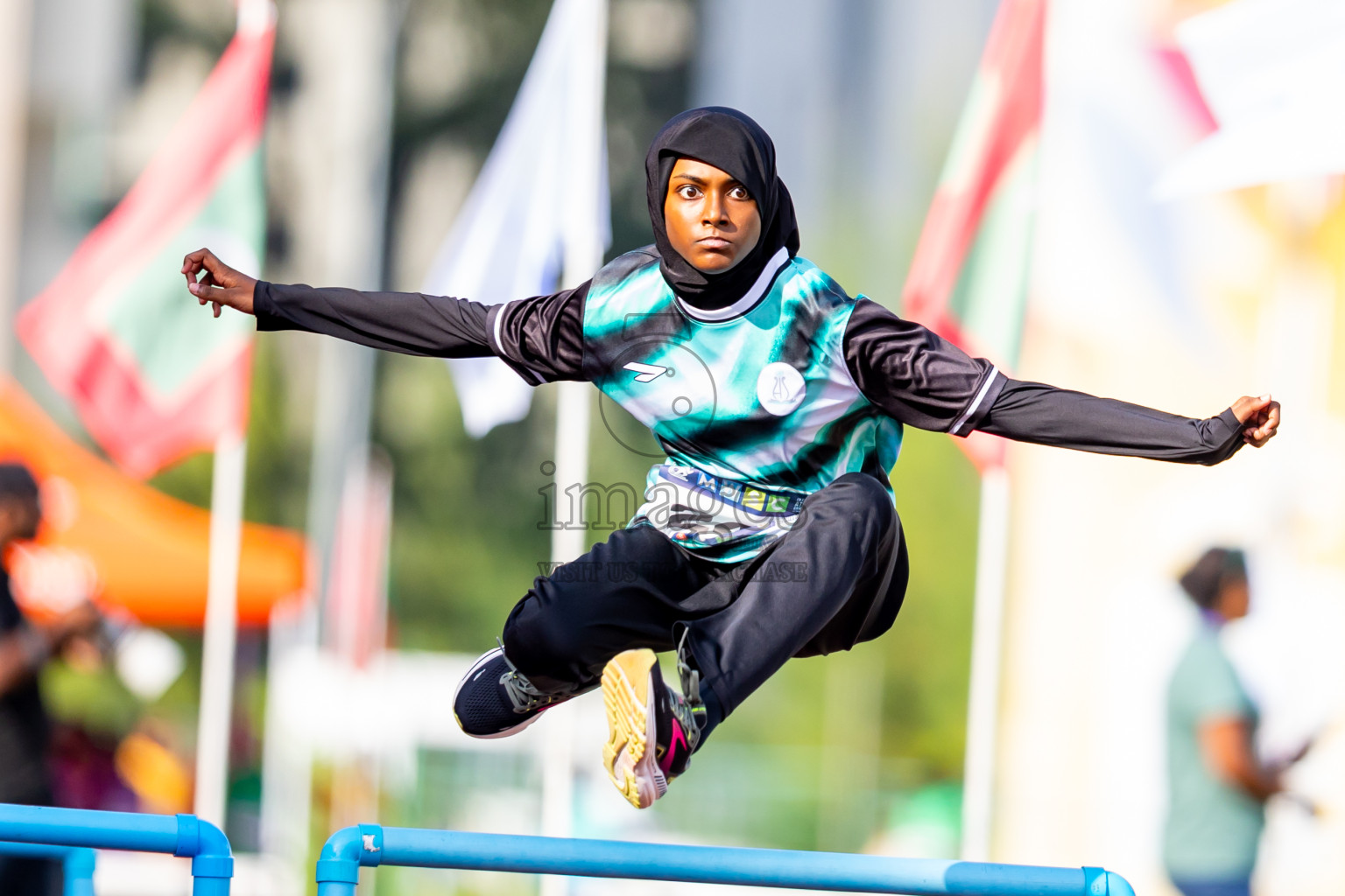 Day 4 of MWSC Interschool Athletics Championships 2024 held in Hulhumale Running Track, Hulhumale, Maldives on Tuesday, 12th November 2024. Photos by: Nausham Waheed / Images.mv