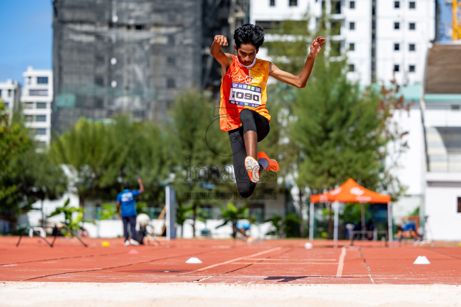 Day 2 of MWSC Interschool Athletics Championships 2024 held in Hulhumale Running Track, Hulhumale, Maldives on Sunday, 10th November 2024. 
Photos by:  Hassan Simah / Images.mv