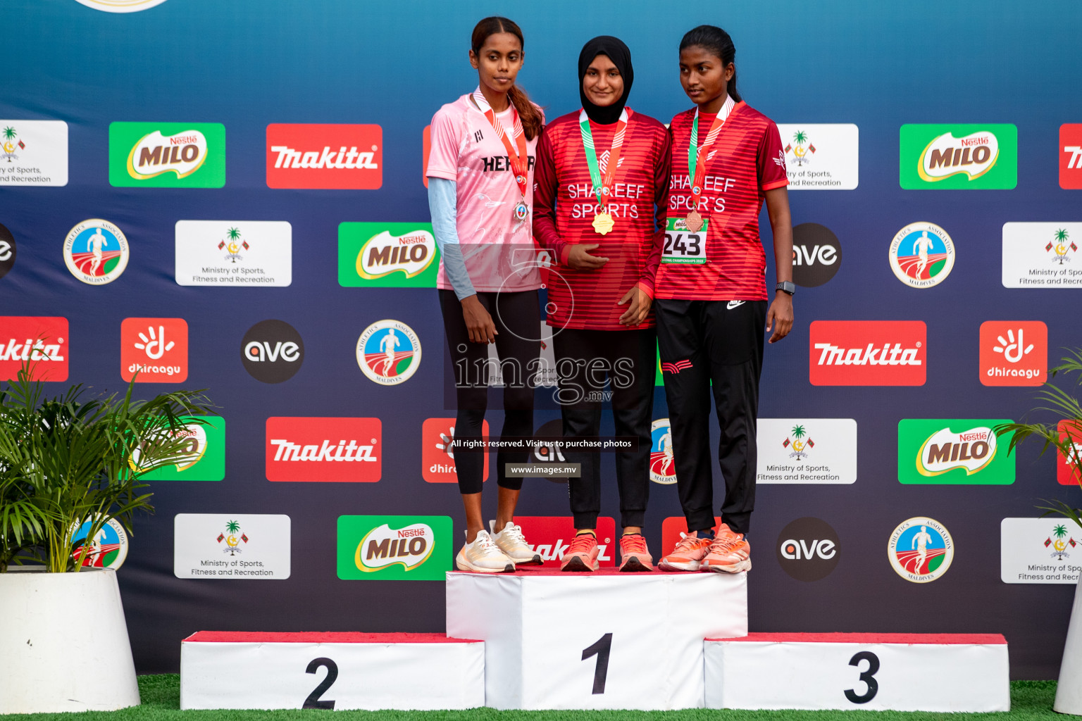 Day 2 of National Athletics Championship 2023 was held in Ekuveni Track at Male', Maldives on Friday, 24th November 2023. Photos: Hassan Simah / images.mv