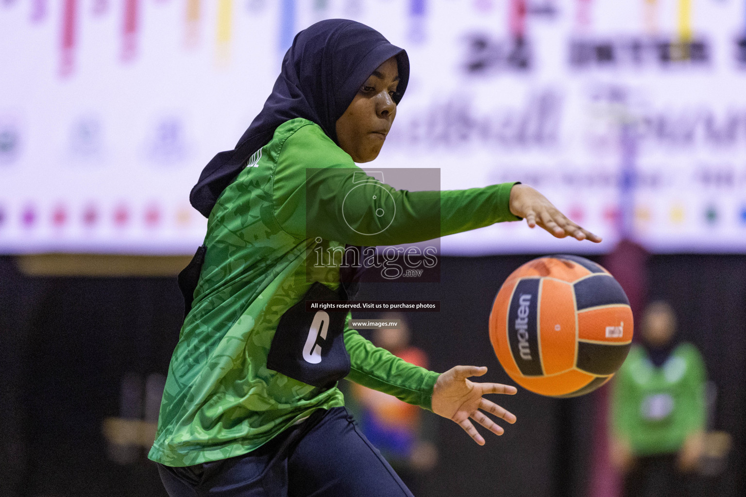 Day7 of 24th Interschool Netball Tournament 2023 was held in Social Center, Male', Maldives on 2nd November 2023. Photos: Nausham Waheed / images.mv