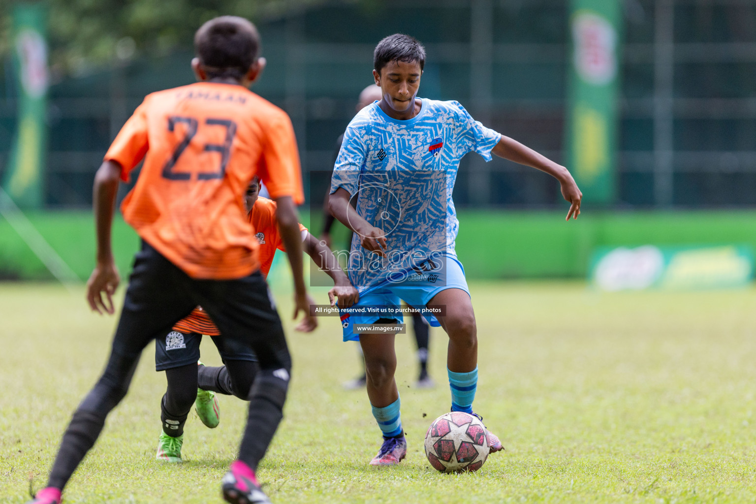 Day 2 of MILO Academy Championship 2023 (u14) was held in Henveyru Stadium Male', Maldives on 4th November 2023. Photos: Nausham Waheed / images.mv