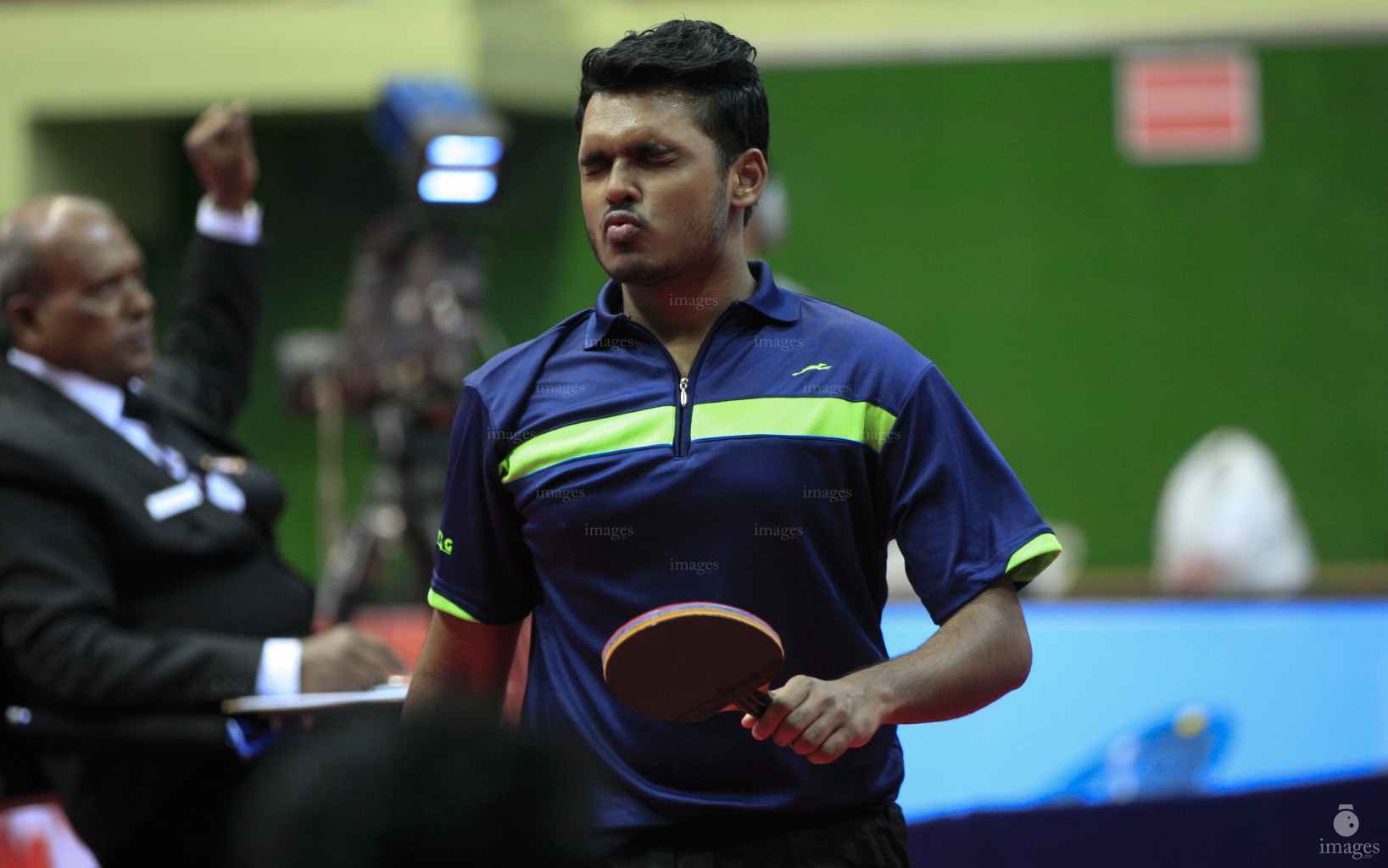 Day 2 of Maldives Table Tennis team events in the South Asian Games in Shillong, India (Images.mv Photo: Mohamed Ahsan)