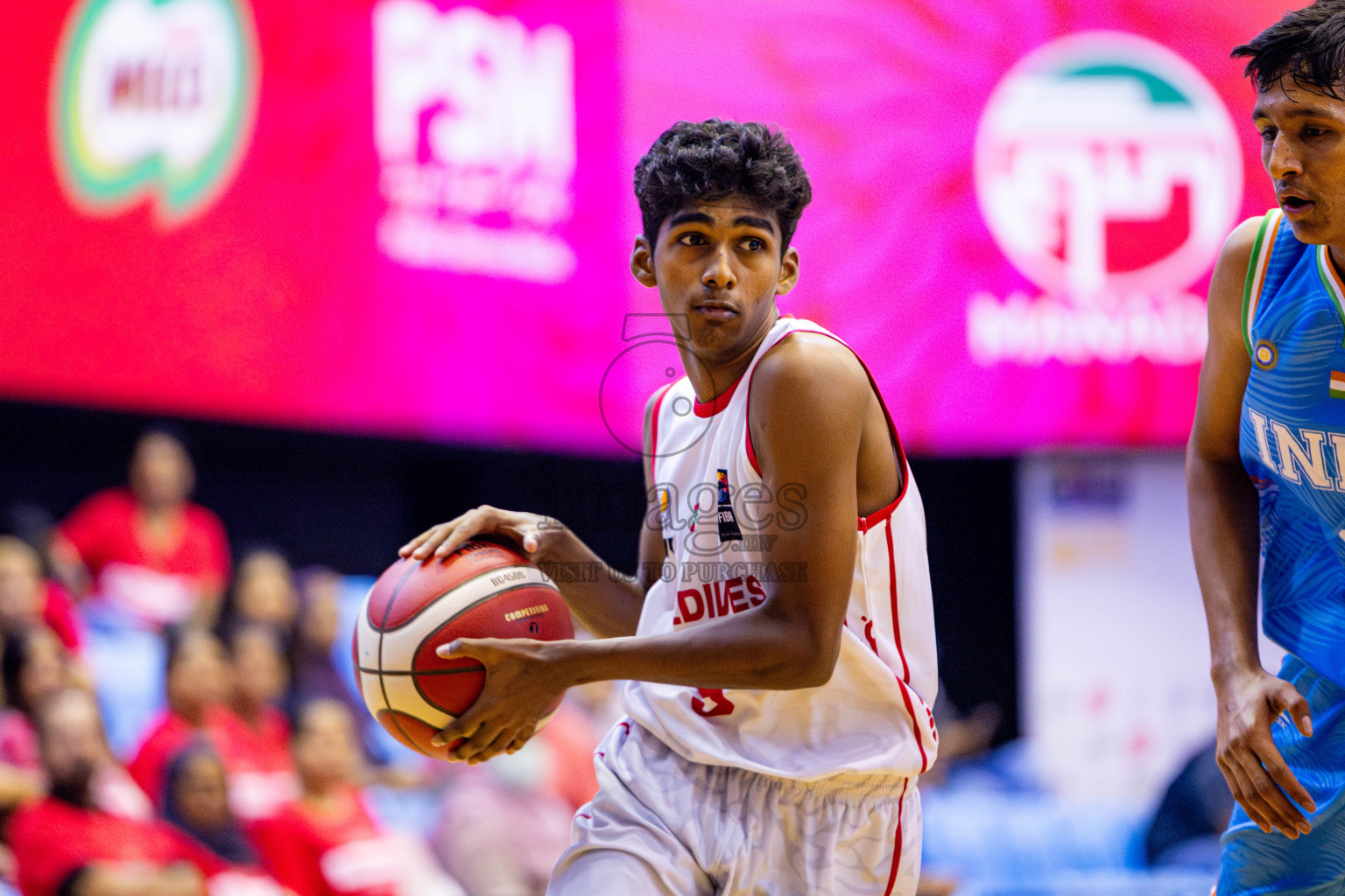 Maldives vs India in Day 2 of Under 16 Asian Cup SABA Qualifiers 2025 was held in Social Center, Male', Maldives on Friday, 13th June 2025. Photos: Nausham Waheed / images.mv