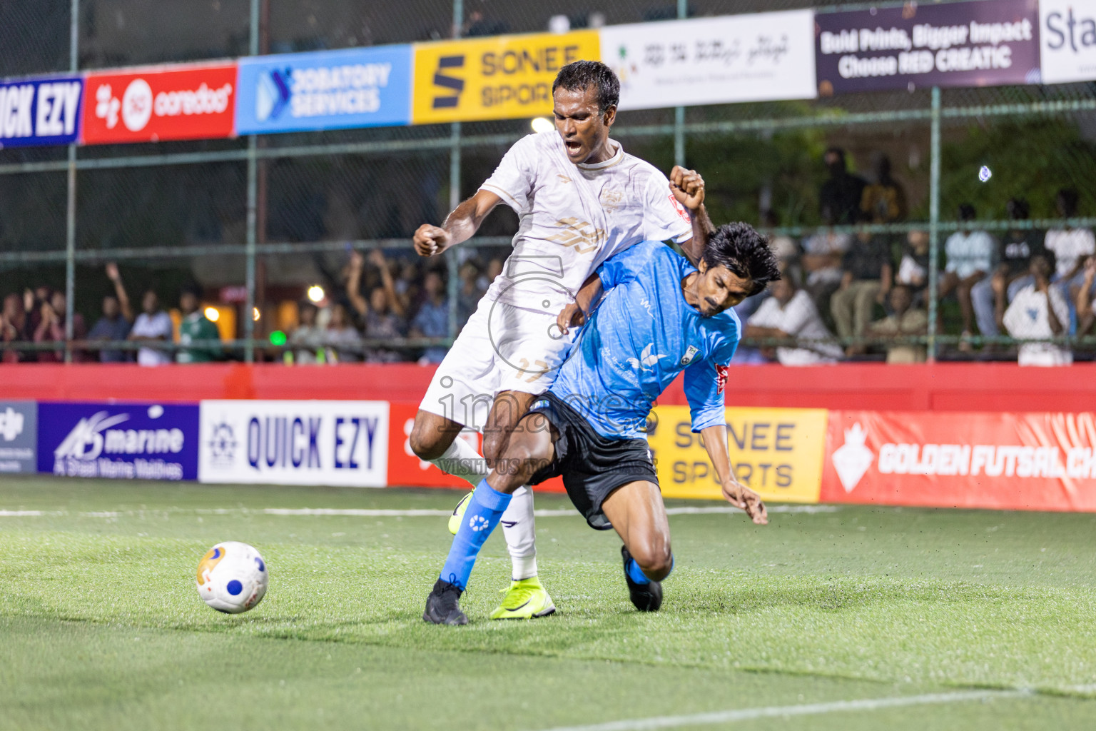 HDh Hanimaadhoo vs HDh Makunudhoo in Day 5 of Golden Futsal Challenge 2025 on Thursday, 9th January 2025, in Hulhumale', Maldives 
Photos: Hassan Simah / images.mv