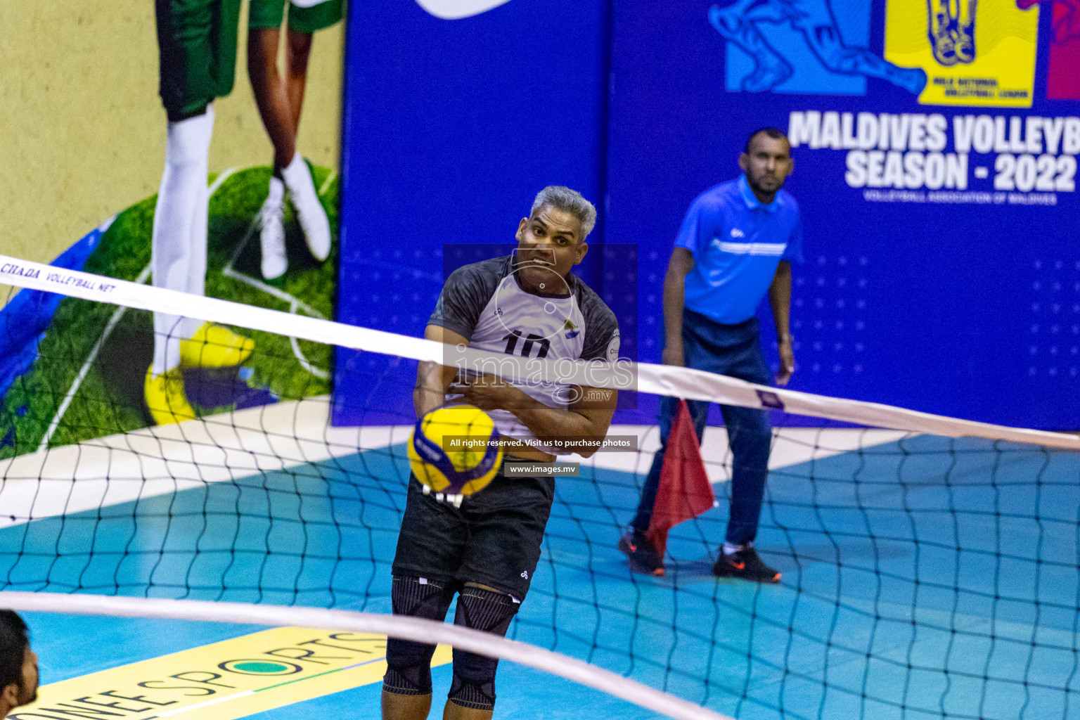 Sports Club City vs Dhivehi Sifainge Club in the Finals of National Volleyball Tournament 2022 on Thursday, 07th July 2022, held in Social Center, Male', Maldives