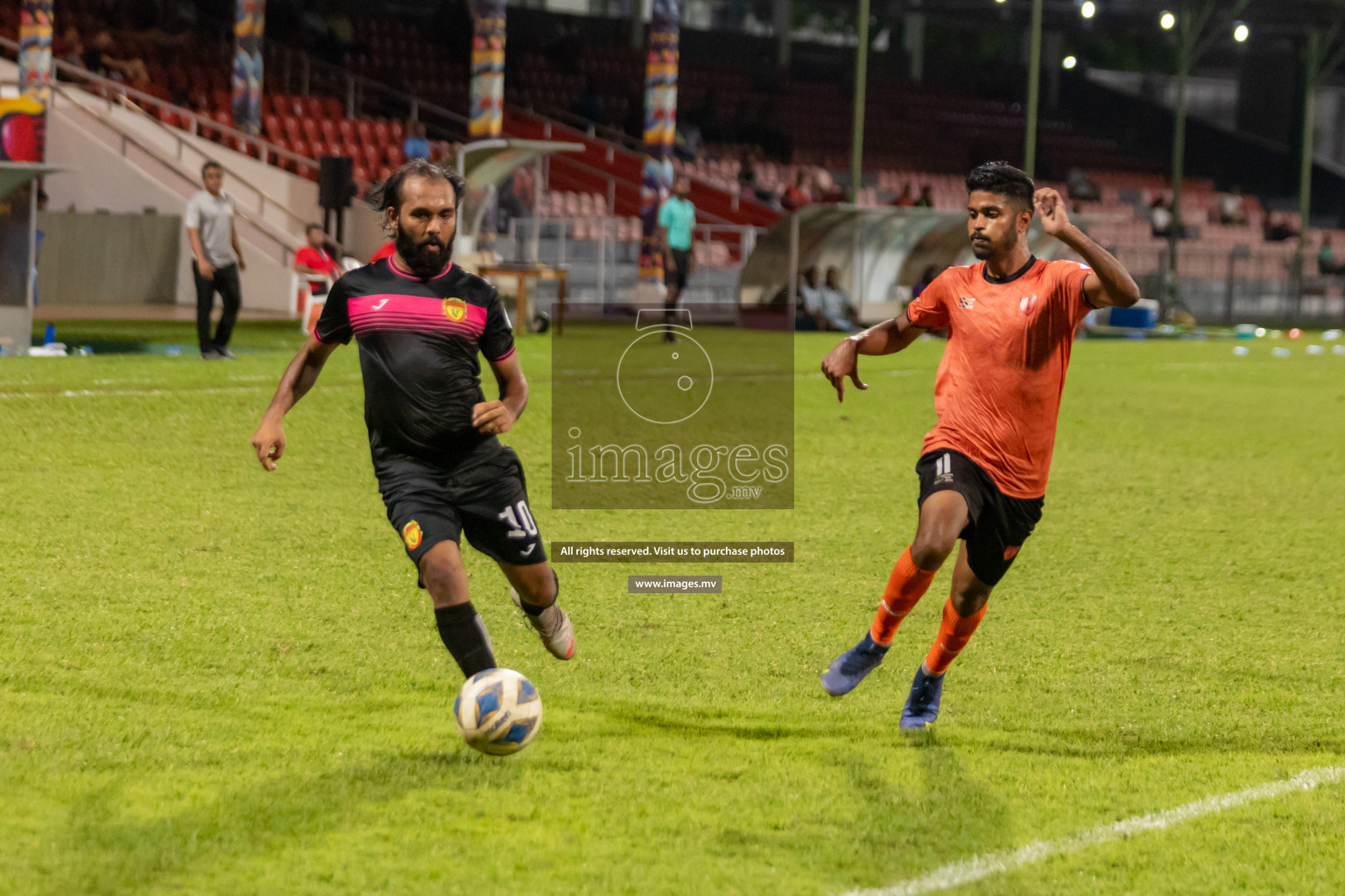 Club Eagles vs United Victory in Ooredoo Dhivehi Premier League 2021/22 on 07 July 2022, held in National Football Stadium, Male', Maldives