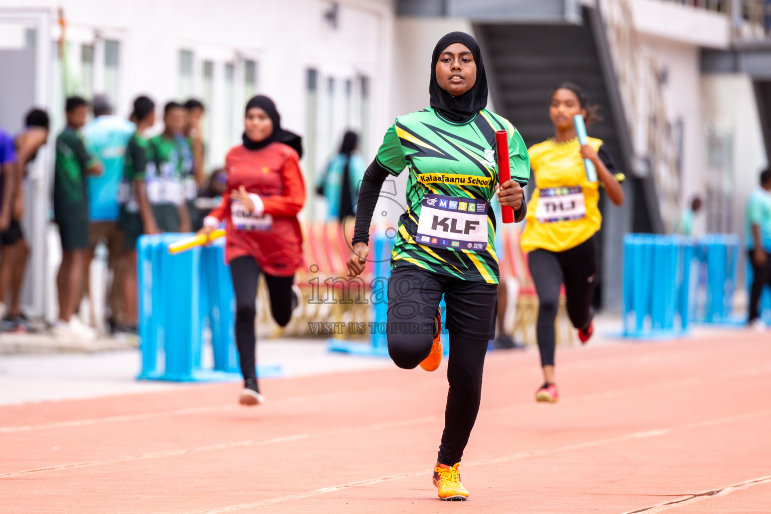 Day 6 of MWSC Interschool Athletics Championships 2024 held in Hulhumale Running Track, Hulhumale, Maldives on Thursday, 14th November 2024. Photos by: Ismail Thoriq / Images.mv