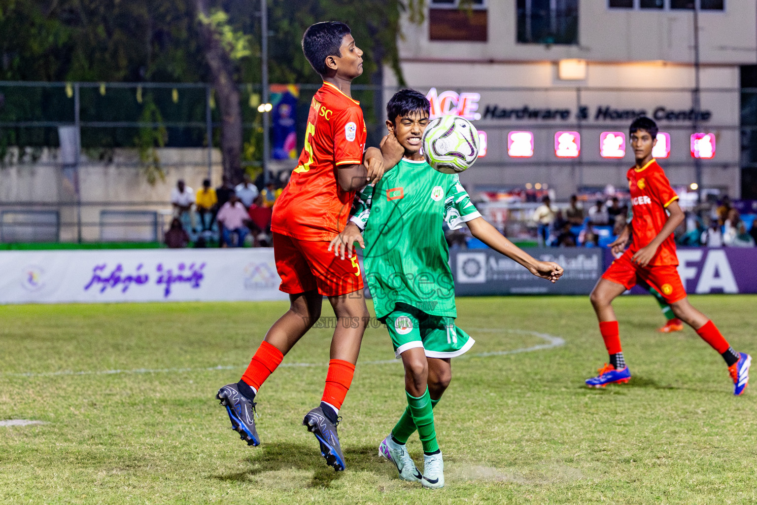 Victory Sports Club vs Hurriyya Sports Club (U14) in Day 9 of Dhivehi Youth League 2024 held at Henveiru Stadium on Saturday, 14th December 2024. Photos: Nausham Waheed / Images.mv