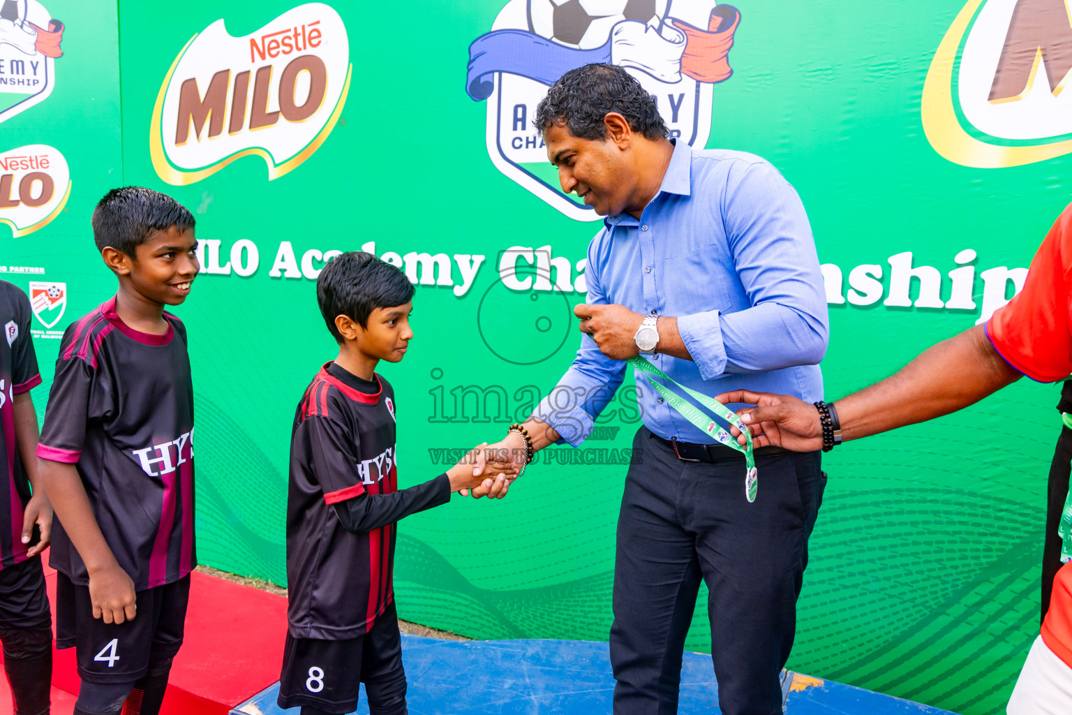 Day 4 of MILO Academy Championship 2024 - U12 was held at Henveiru Grounds in Male', Maldives on Sunday, 7th July 2024. Photos: Nausham Waheed / images.mv