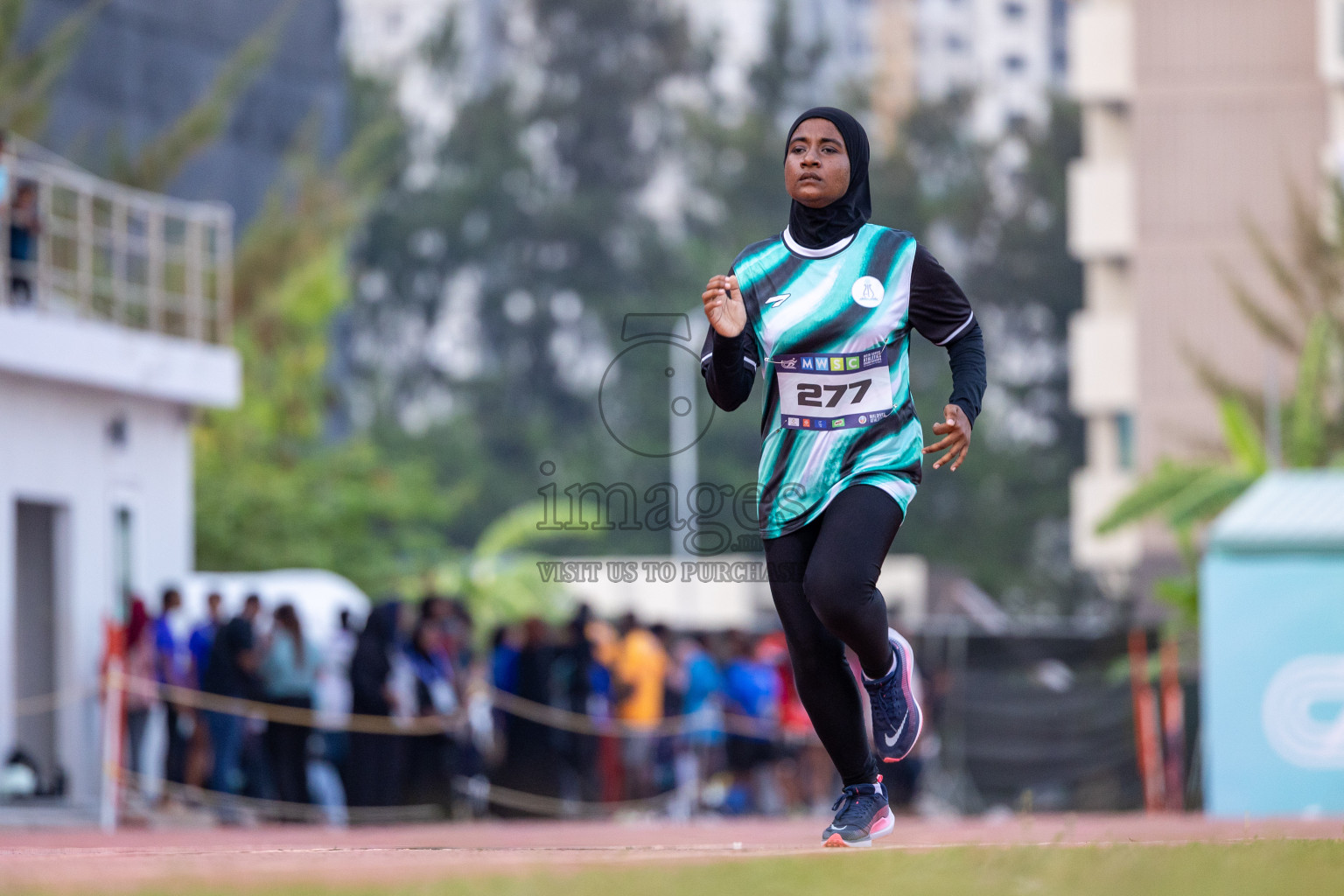 Day 5 of MWSC Interschool Athletics Championships 2024 held in Hulhumale Running Track, Hulhumale, Maldives on Wednesday, 13th November 2024. Photos by: Ismail Thoriq / Images.mv