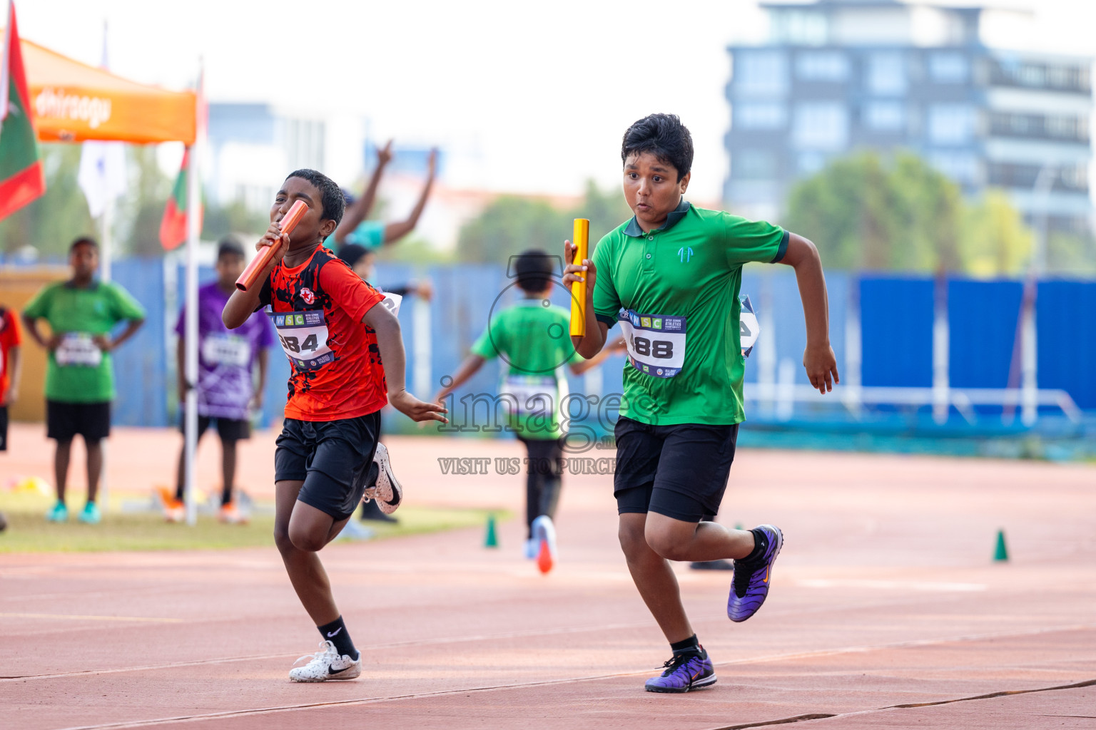 Day 5 of MWSC Interschool Athletics Championships 2024 held in Hulhumale Running Track, Hulhumale, Maldives on Wednesday, 13th November 2024. Photos by: Ismail Thoriq / Images.mv