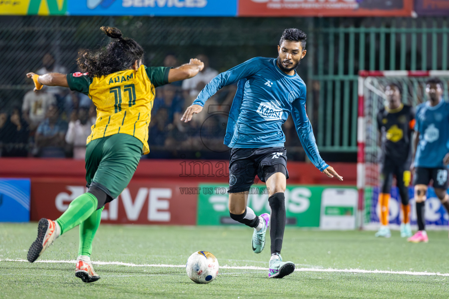 HDh Finey vs HDh Nolhivaranfaru in Day 5 of Golden Futsal Challenge 2025 on Thursday, 9th January 2025, in Hulhumale', Maldives
Photos: Ismail Thoriq / images.mv