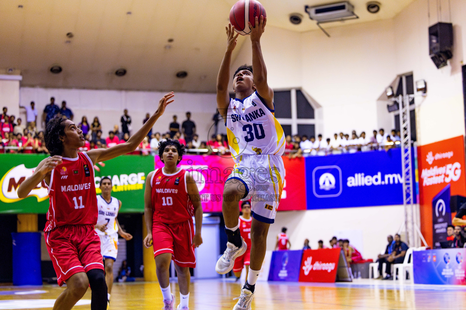 Maldives vs SriLanka in Day 1 of Under 16 Asian Cup SABA Qualifiers 2025 was held in Social Center, Male', Maldives on 12th June 2025. Photos: Nausham Waheed / images.mv