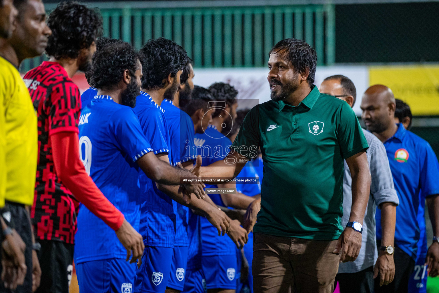 R. Meedhoo vs R. Dhuvaafaru in Day 2 of Golden Futsal Challenge 2023 on 06 February 2023 in Hulhumale, Male, Maldives