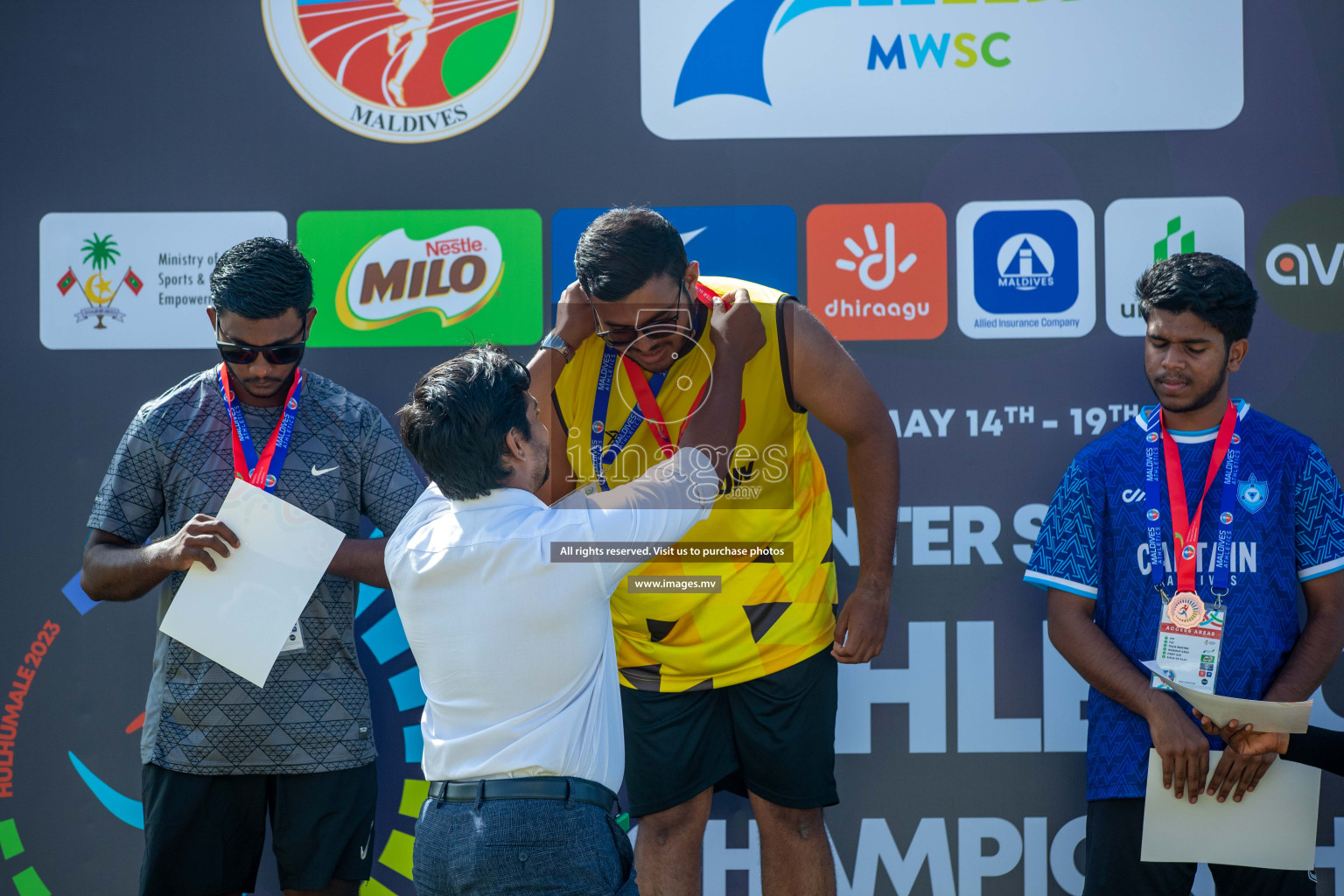 Day two of Inter School Athletics Championship 2023 was held at Hulhumale' Running Track at Hulhumale', Maldives on Sunday, 15th May 2023. Photos: Nausham Waheed / images.mv