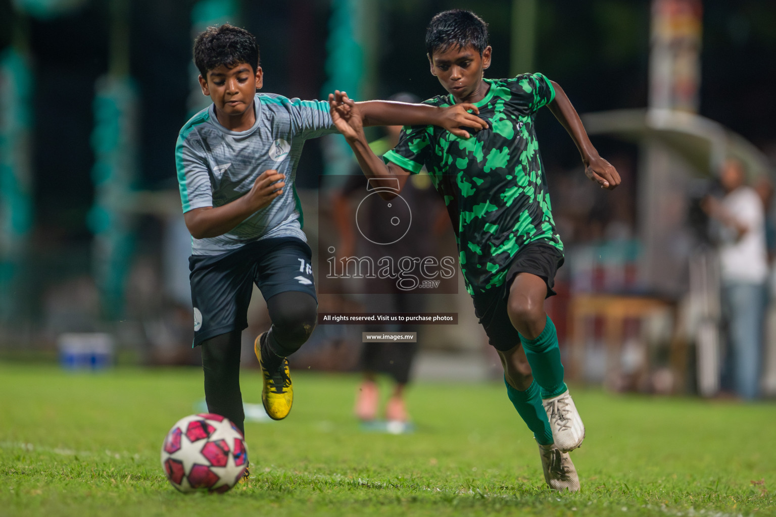 Kalaafaanu School vs Ahmadhiyya International School in the Final of FAM U13 Inter School Football Tournament 2022/23 was held in National Football Stadium on Sunday, 11th June 2023.  Photos: Mohamed Mahfooz Moosa / images.mv