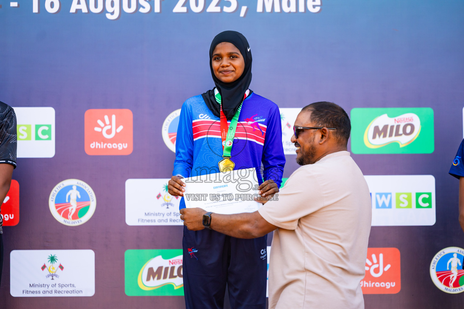 Day 3 of National Athletics Championship 2025 was held at Ekuveni Running Ground in Male', Maldives on Saturday, 16th August 2025. Photos: Nausham Waheed / images.mv