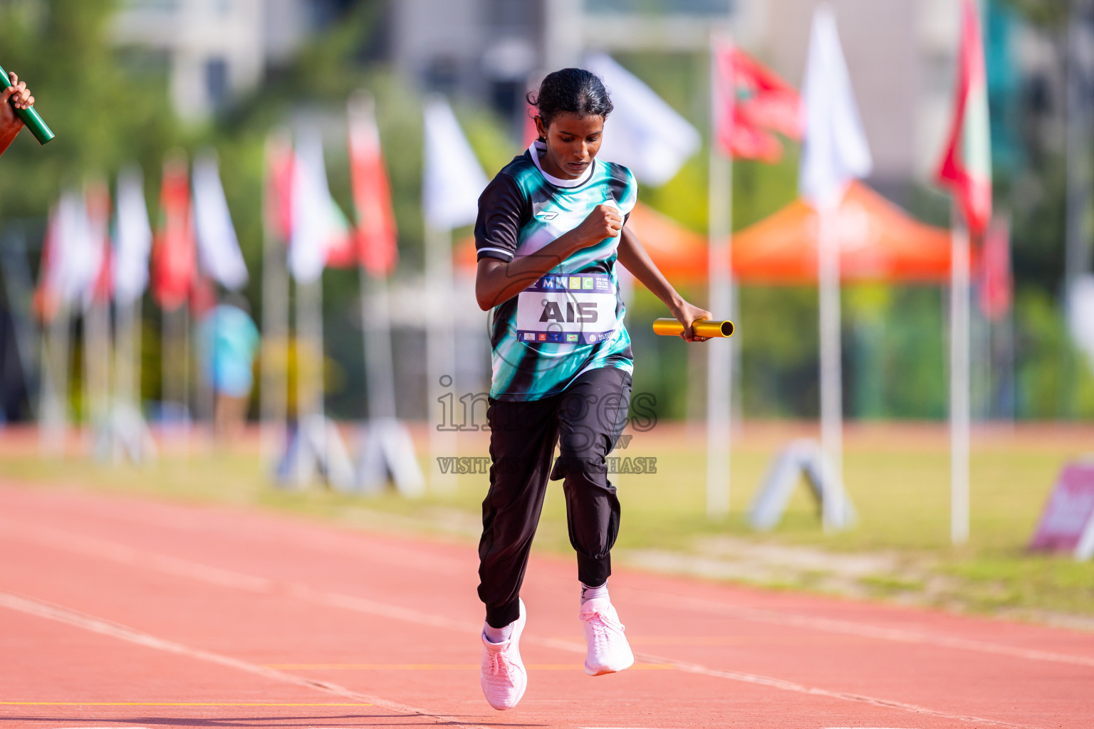 Day 6 of MWSC Interschool Athletics Championships 2024 held in Hulhumale Running Track, Hulhumale, Maldives on Thursday, 14th November 2024. Photos by: Nausham Waheed / Images.mv