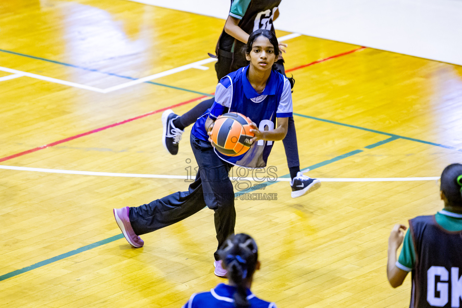 Day 3 of 25th Inter-School Netball Tournament was held in Social Center at Male', Maldives on Sunday, 11th August 2024. Photos: Nausham Waheed / images.mv