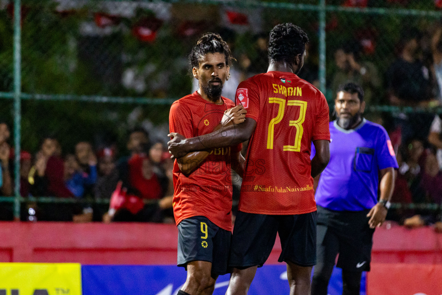 HDh Naivaadhoo vs HDh Nolhivaran in Day 23 of Golden Futsal Challenge 2024 was held on Tuesday , 6th February 2024 in Hulhumale', Maldives Photos: Nausham Waheed / images.mv