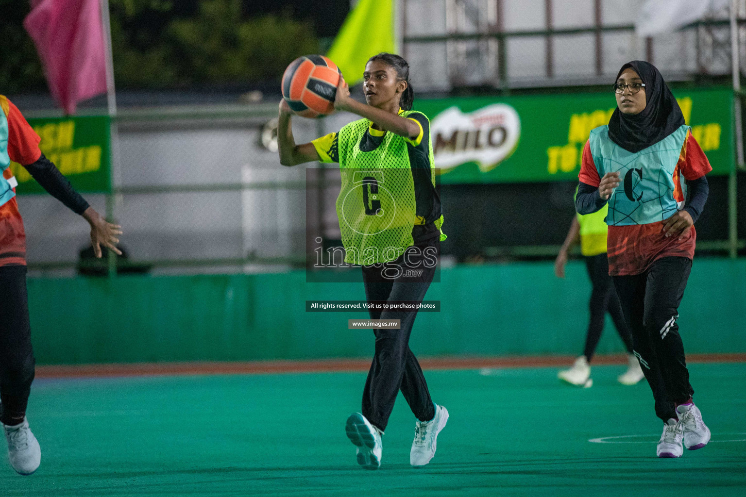 Day 6 of 20th Milo National Netball Tournament 2023, held in Synthetic Netball Court, Male', Maldives on 4th June 2023 Photos: Nausham Waheed/ Images.mv