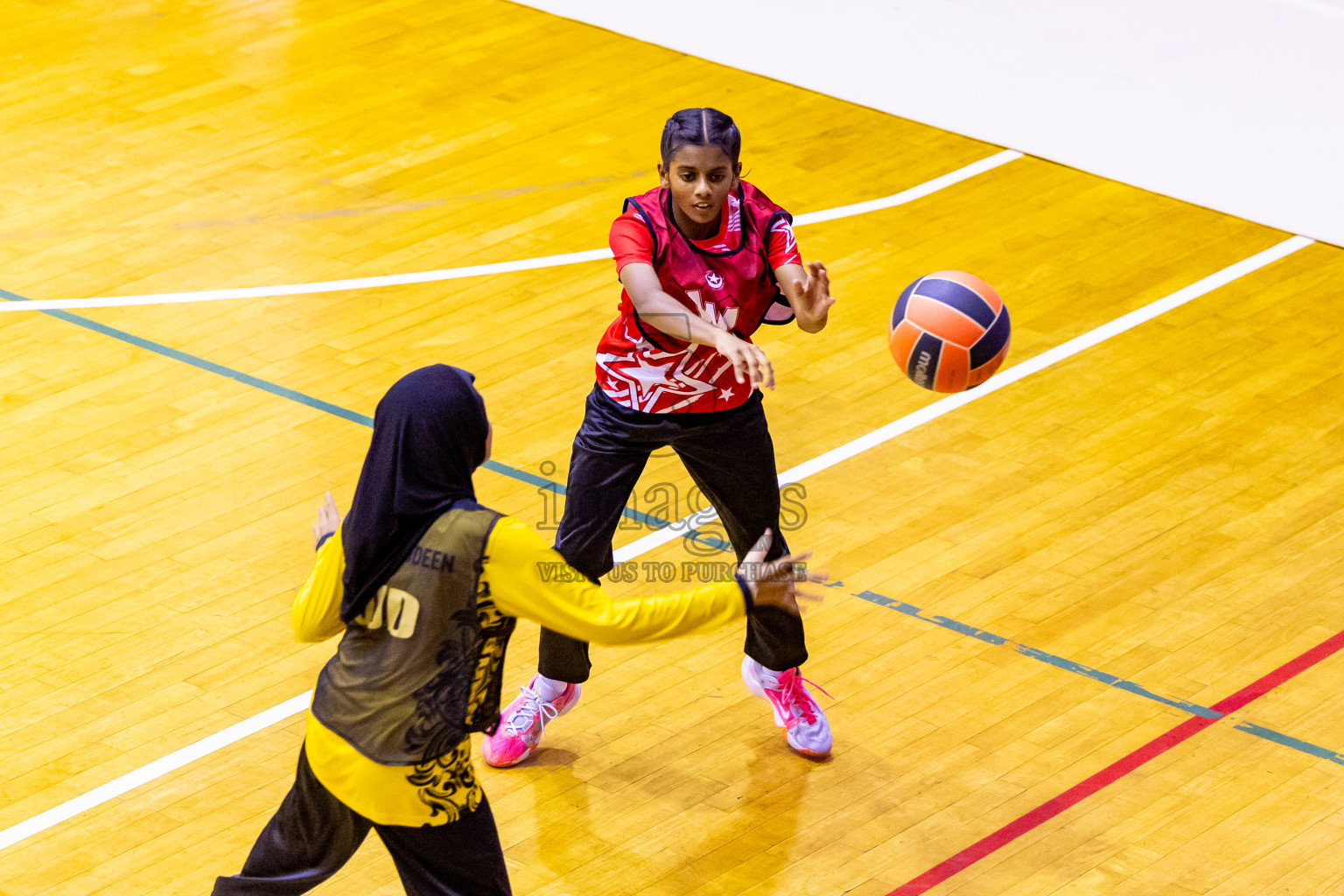 Day 12 of 25th Inter-School Netball Tournament was held in Social Center at Male', Maldives on Thursday, 22nd August 2024. Photos: Nausham Waheed / images.mv