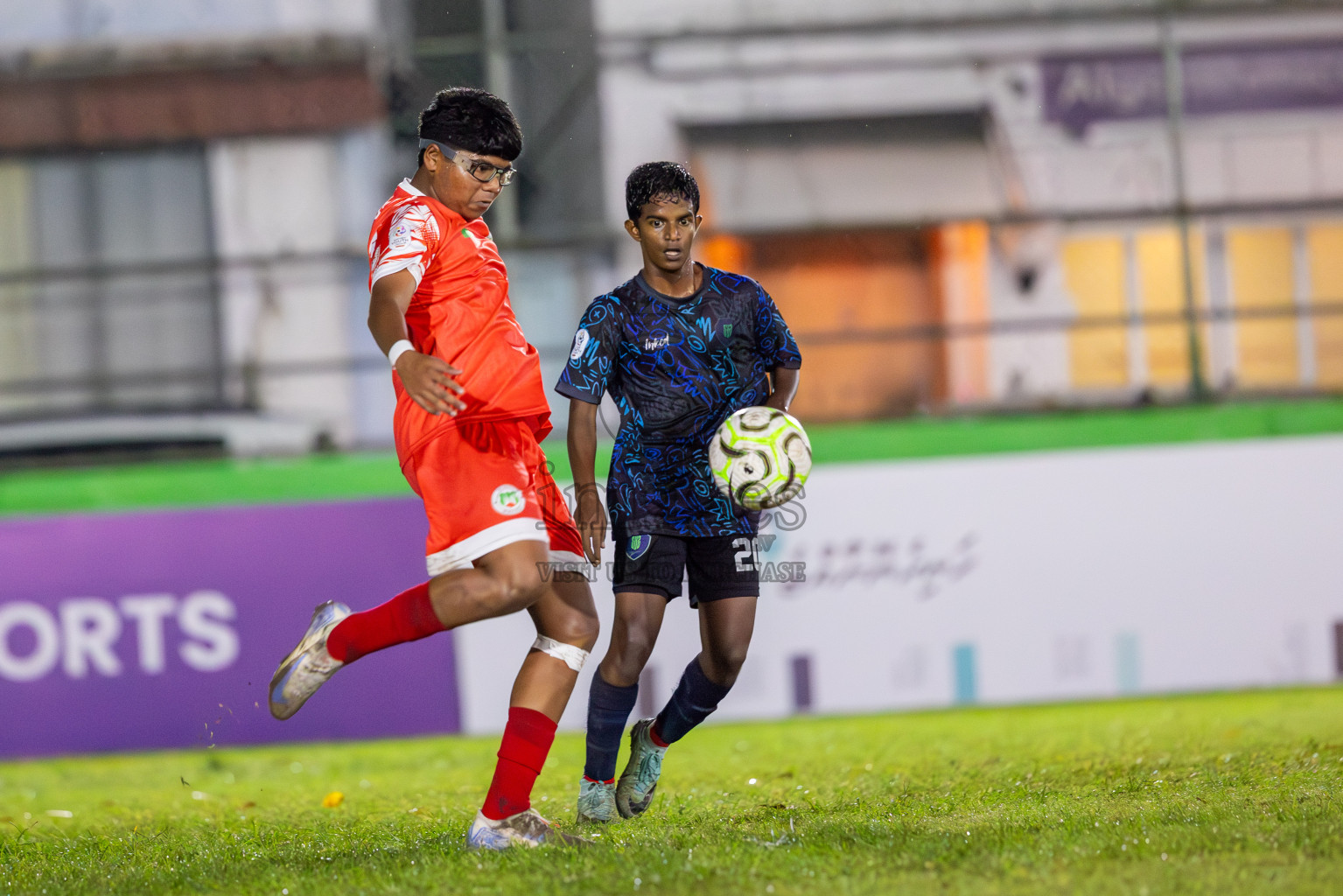 SUS vs Huriyya (U14) in Dhivehi Youth League 2024 - Day 2. Matches held at Henveiru Stadium on 22nd November 2024 , Friday. Photos: Shuu Abdul Sattar/ Images.mv