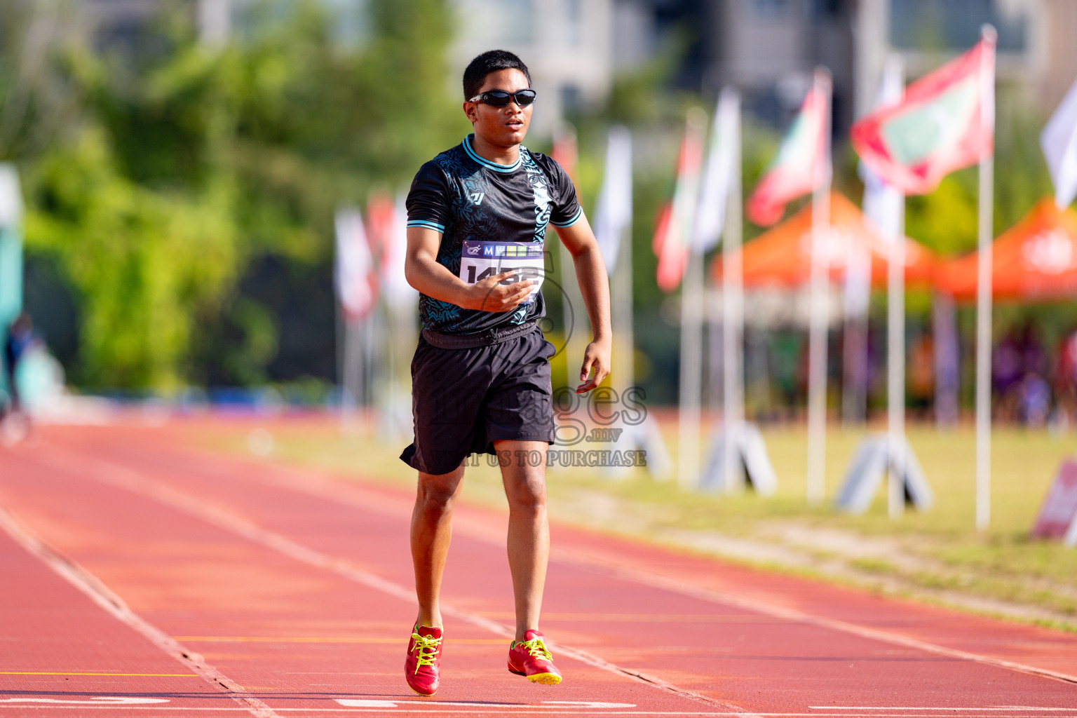 Day 3 of MWSC Interschool Athletics Championships 2024 held in Hulhumale Running Track, Hulhumale, Maldives on Monday, 11th November 2024. 
Photos by: Hassan Simah / Images.mv