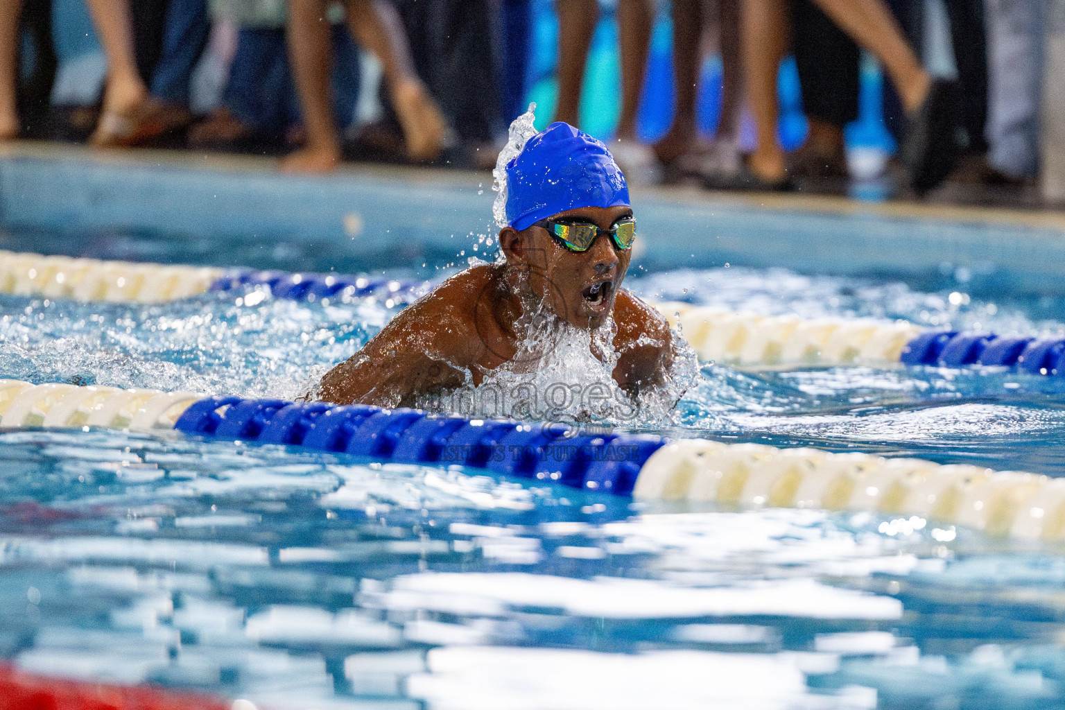 Day 4 of National Swimming Competition 2024 held in Hulhumale', Maldives on Monday, 16th December 2024. 
Photos: Hassan Simah / images.mv