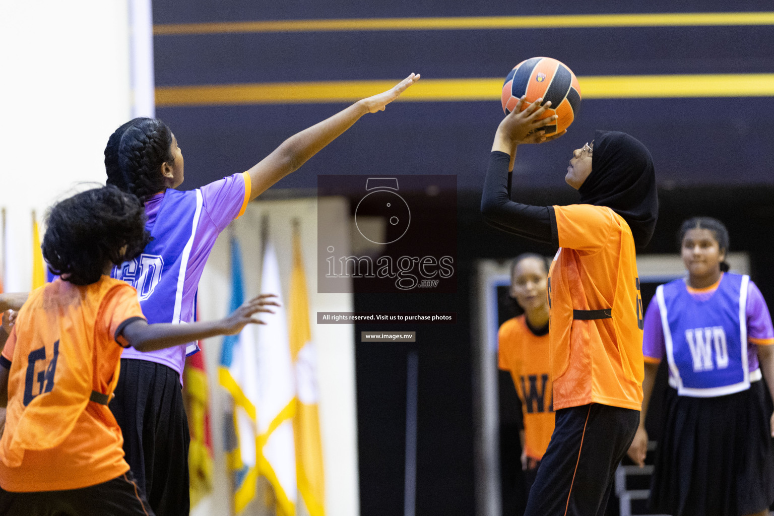 Day 10 of 24th Interschool Netball Tournament 2023 was held in Social Center, Male', Maldives on 5th November 2023. Photos: Nausham Waheed / images.mv