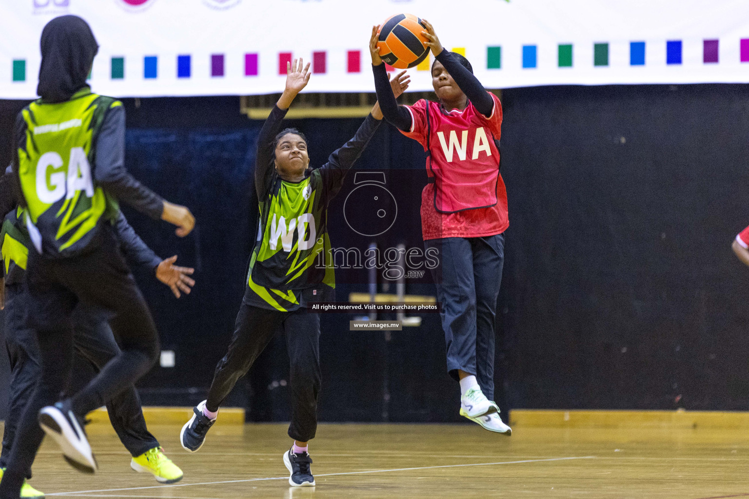 Day6 of 24th Interschool Netball Tournament 2023 was held in Social Center, Male', Maldives on 1st November 2023. Photos: Nausham Waheed / images.mv