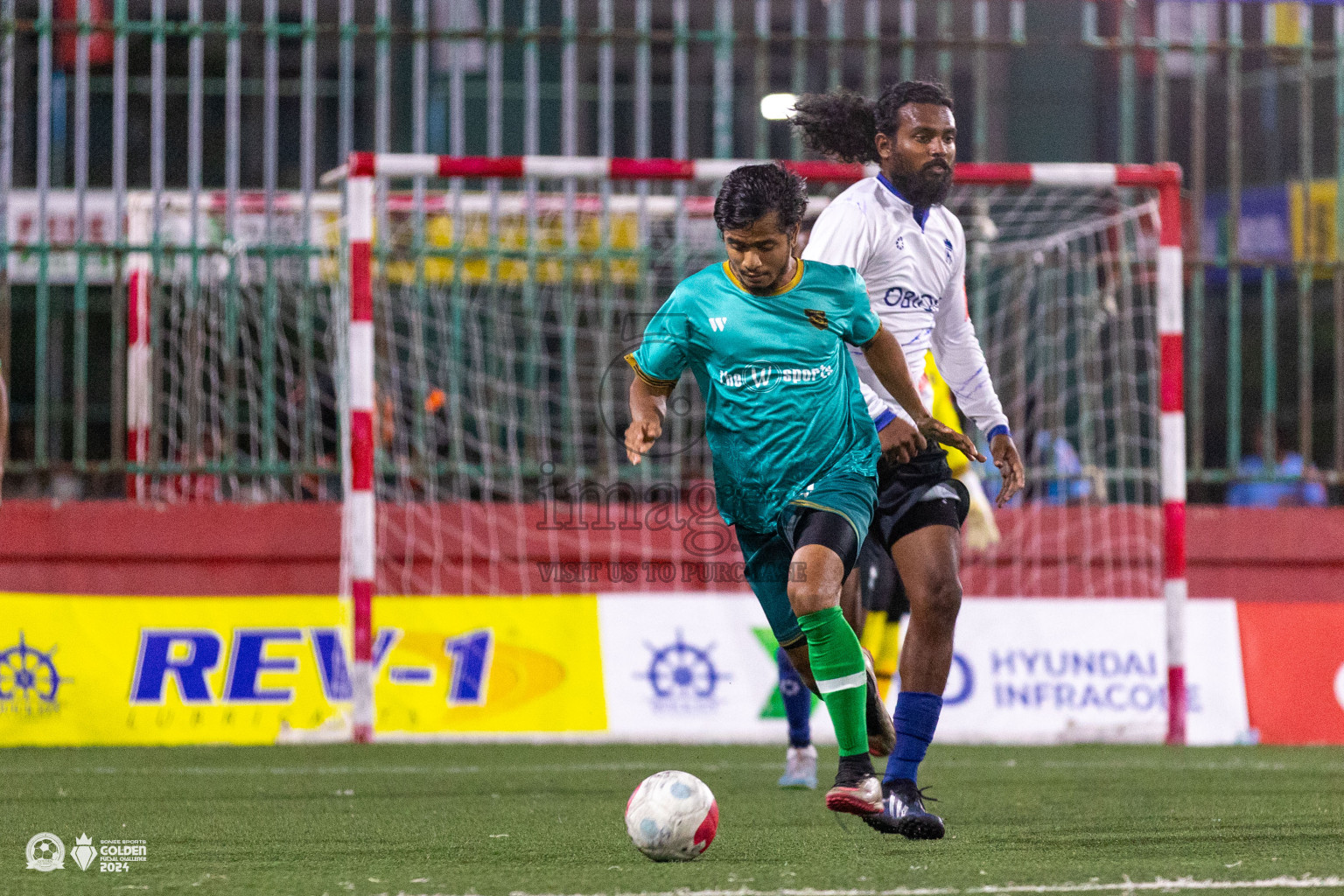 ADh Mandhoo vs ADh Omadhoo in Day 7 of Golden Futsal Challenge 2024 was held on Saturday, 20th January 2024, in Hulhumale', Maldives Photos: Ismail Thoriq / images.mv