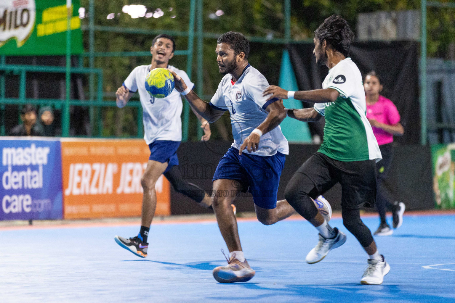 Day 19 of 10th National Handball Tournament 2023, held in Handball ground, Male', Maldives on Tuesday, 19th December 2023 Photos: Nausham Waheed/ Images.mv