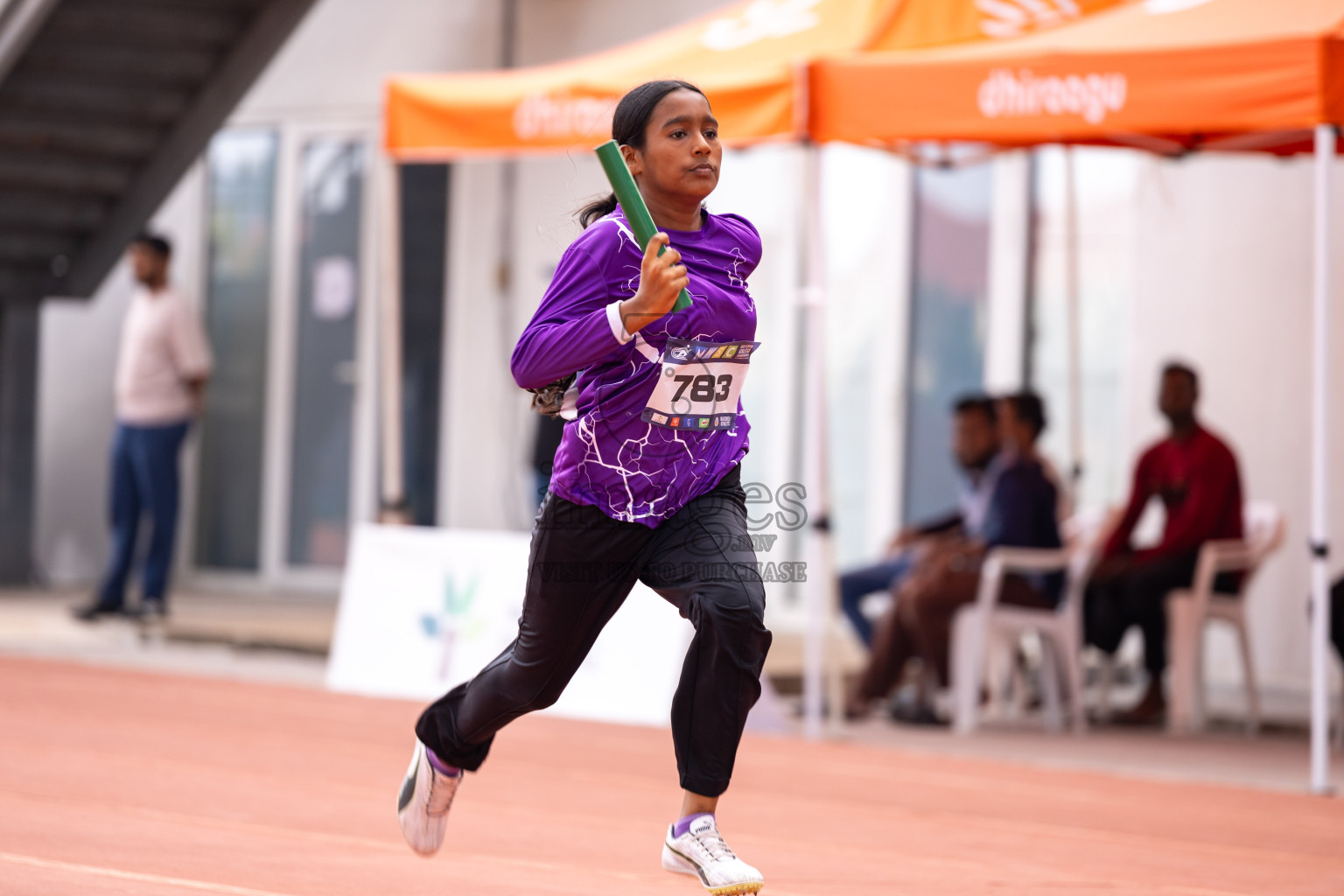 Day 6 of MWSC Interschool Athletics Championships 2024 held in Hulhumale Running Track, Hulhumale, Maldives on Thursday, 14th November 2024. Photos by: Ismail Thoriq / Images.mv