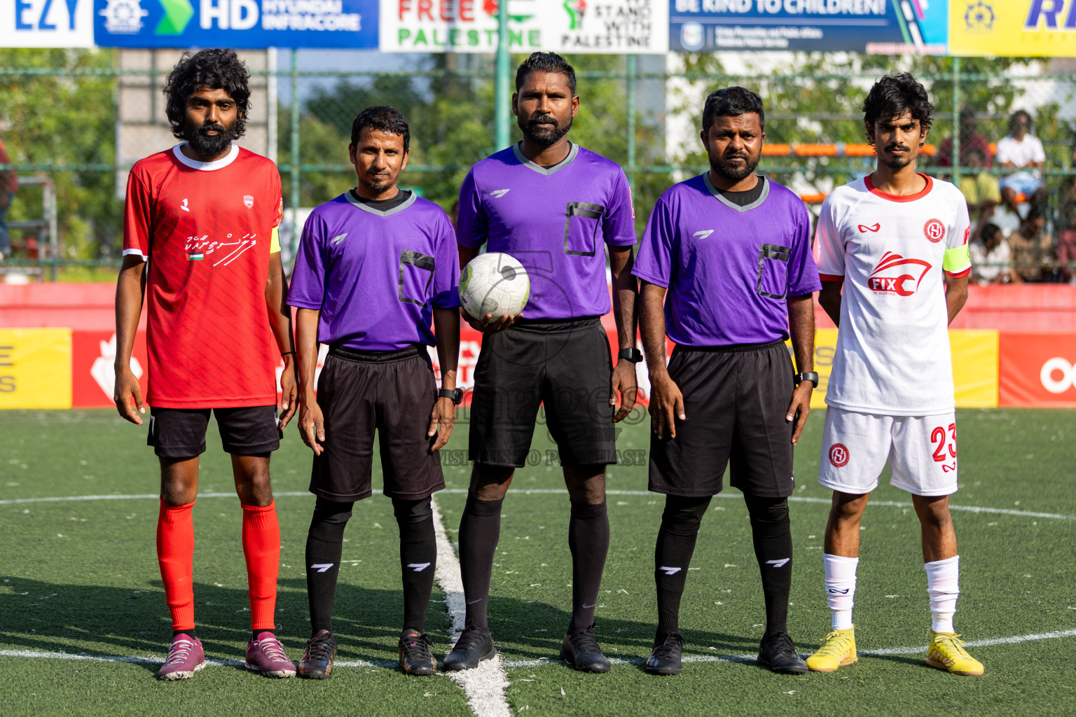 K. Huraa vs K. Himmafushi in Day 19 of Golden Futsal Challenge 2024 was held on Friday, 2nd February 2024 in Hulhumale', Maldives 
Photos: Hassan Simah / images.mv