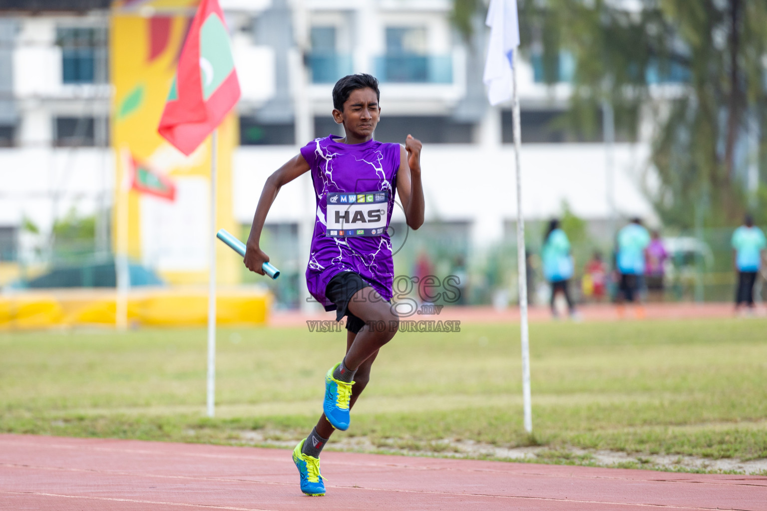 Day 5 of MWSC Interschool Athletics Championships 2024 held in Hulhumale Running Track, Hulhumale, Maldives on Wednesday, 13th November 2024. Photos by: Ismail Thoriq / Images.mv