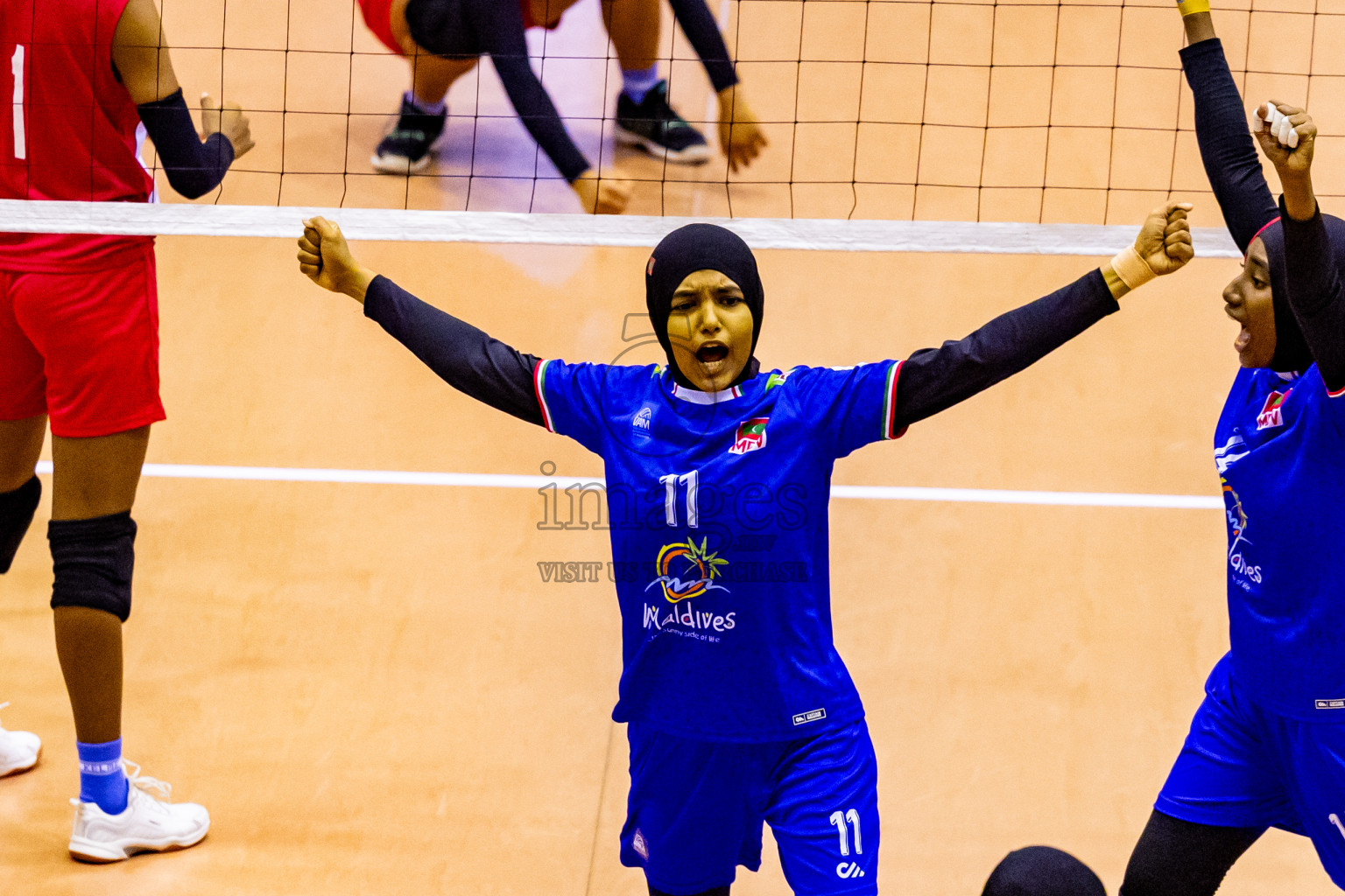 Nepal vs Maldives in Third Place Match of CAVA U20 Woman's Volleyball Championship 2024 was held in Social Center, Male', Maldives on 23rd July 2024. Photos: Nausham Waheed / images.mv