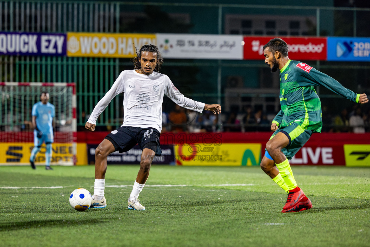 Thaa Omadhoo VS Thaa Kinbidhoo in Day 6 of Golden Futsal Challenge 2025 on Friday, 6th January 2025, in Hulhumale', Maldives Photos: Nausham Waheed / images.mv