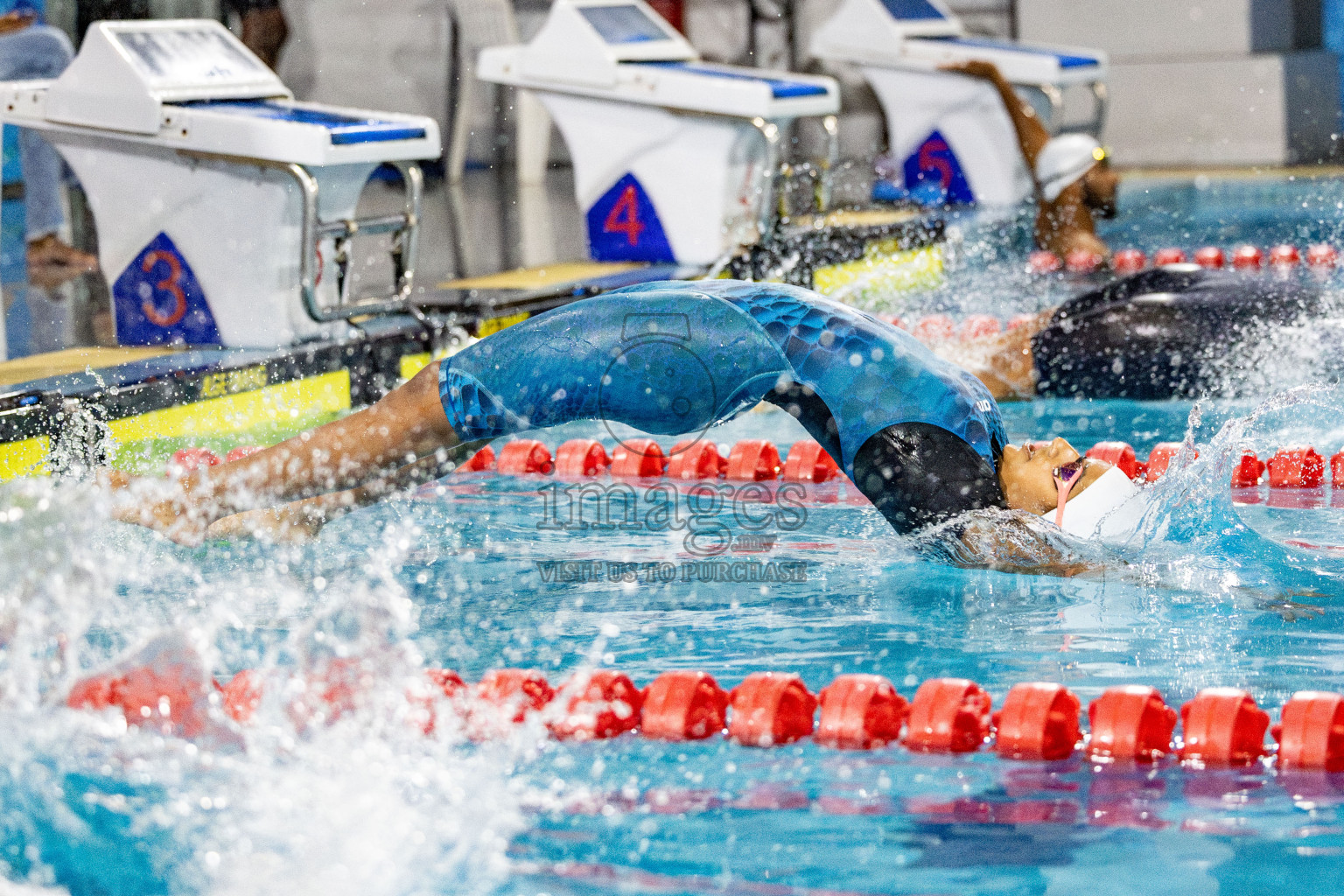 Day 5 of National Swimming Competition 2024 held in Hulhumale', Maldives on Tuesday, 17th December 2024. Photos: Hassan Simah / images.mv