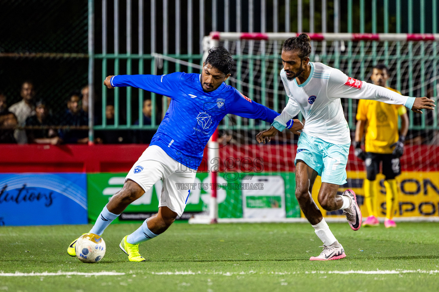 ADh Mahibadhoo vs ADh Omadhoo in Day 15 of Golden Futsal Challenge 2025 was held on Sunday, 19th January 2025, in Hulhumale', Maldives. Photos: Nausham Waheed / images.mv