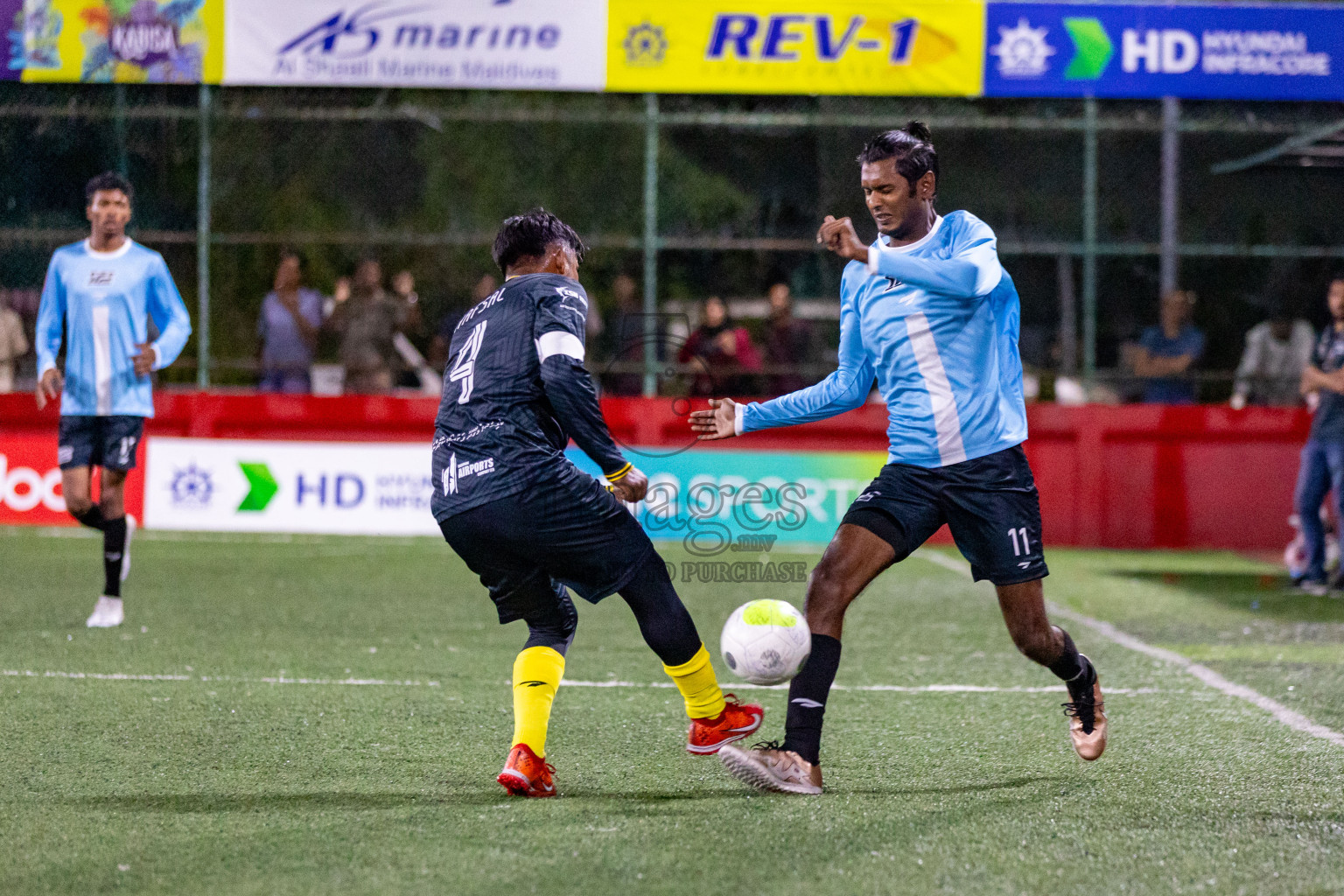 F Magoodhoo vs F Feeali in Day 17 of Golden Futsal Challenge 2024 was held on Wednesday, 31st January 2024, in Hulhumale', Maldives Photos: Hassan Simah / images.mv