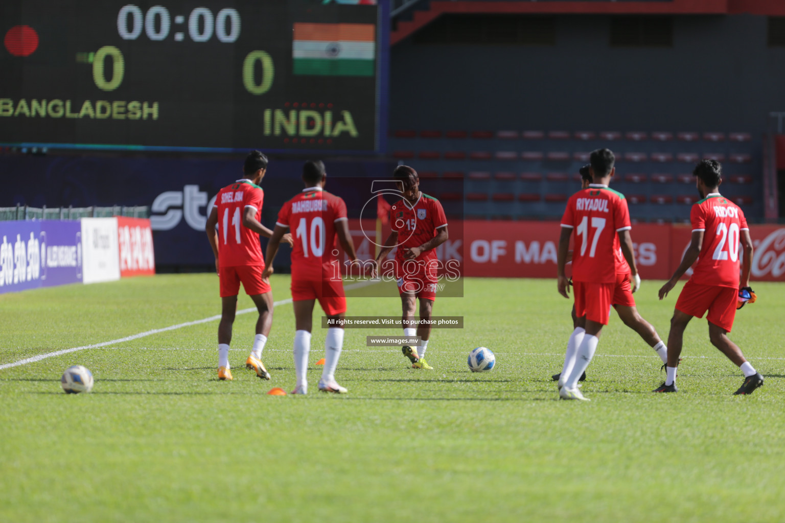 Bangladesh vs India in SAFF Championship 2021 held on 1st October 2021 in Galolhu National Stadium, Male', Maldives