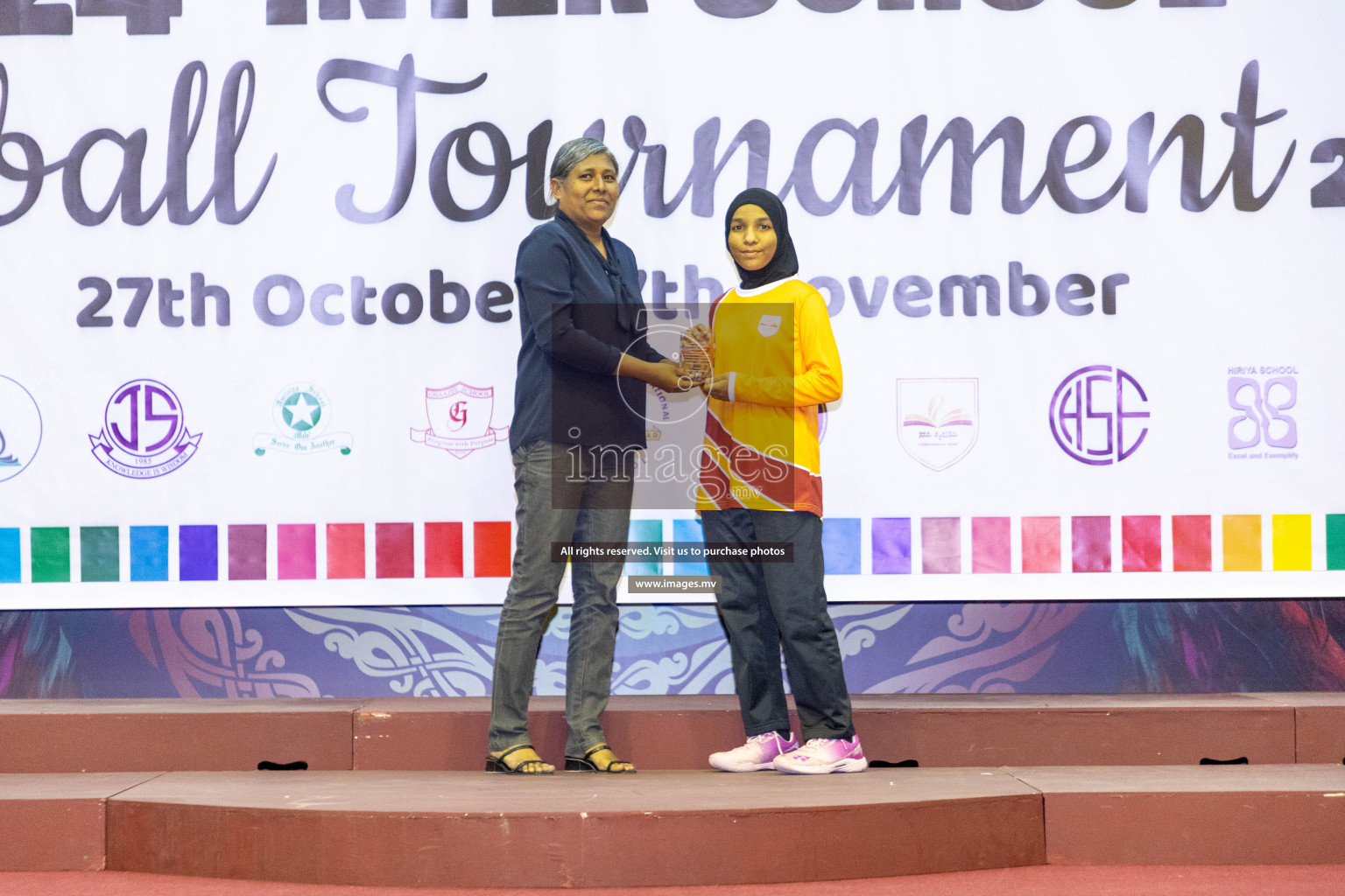 Final of 24th Interschool Netball Tournament 2023 was held in Social Center, Male', Maldives on 7th November 2023. Photos: Nausham Waheed / images.mv