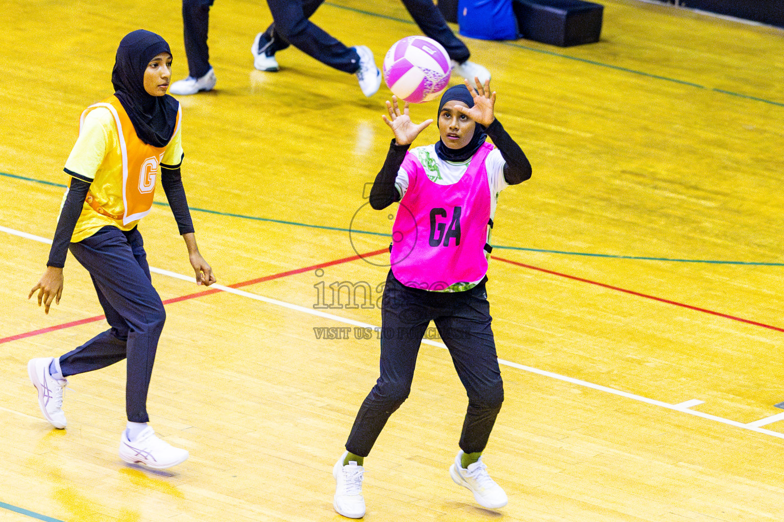 KYRC vs Sports Club Shining Star in Day 10 of National Netball Tournament 2025 held in Social Center at Male', Maldives on Tuesday, 27th May 2025. Photos: Nausham Waheed / images.mv