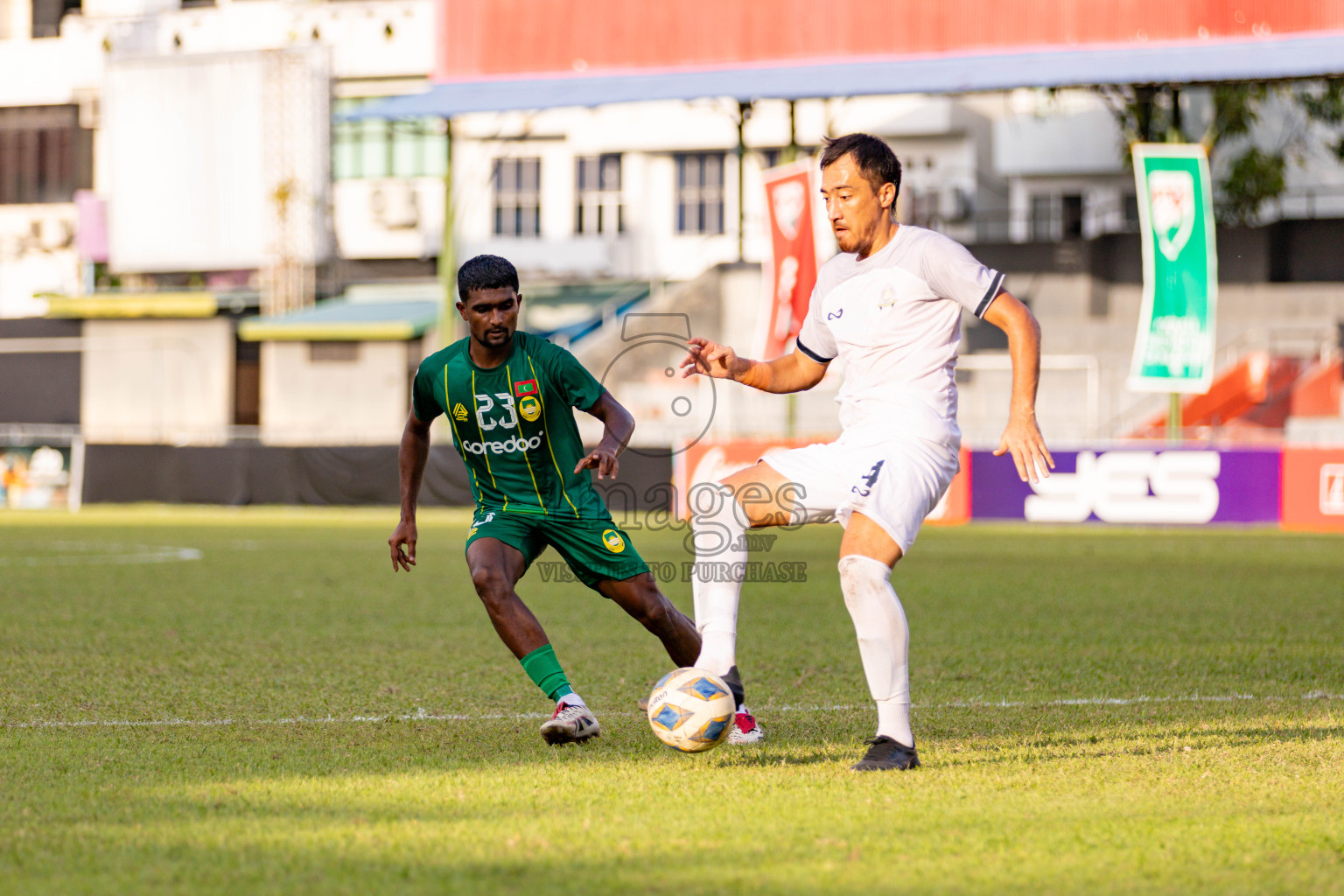 Maziya SRC vs Green Streets in Dhivehi Premier League 2025/26 held in National Football Stadium, Male', Maldives on Saturyday, 25 October 2025. 
Photos: Hassan Simah / Images.mv