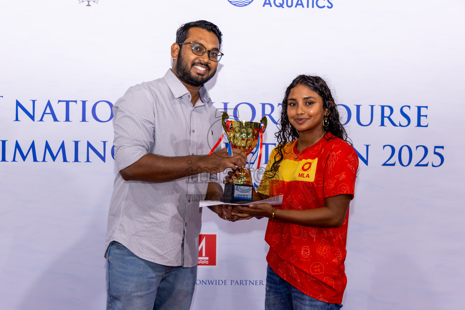 Closing Ceremony of 1st National Short Course Swimming Competition held in Hulhumale', Maldives on Thursday, 19th June 2025. Photos: Nausham Waheed / images.mv