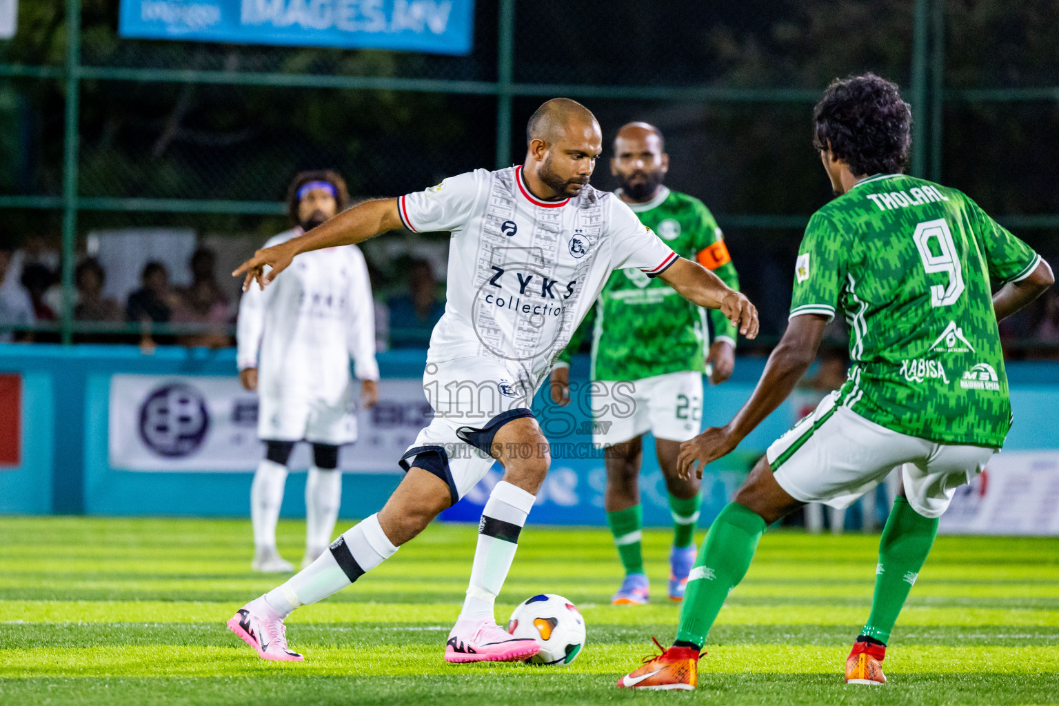 Kovigoani vs FC Baaz in Day 3 of Laamehi Dhiggaru Ekuveri Futsal Challenge 2024 was held on Sunday, 28th July 2024, at Dhiggaru Futsal Ground, Dhiggaru, Maldives Photos: Nausham Waheed / images.mv